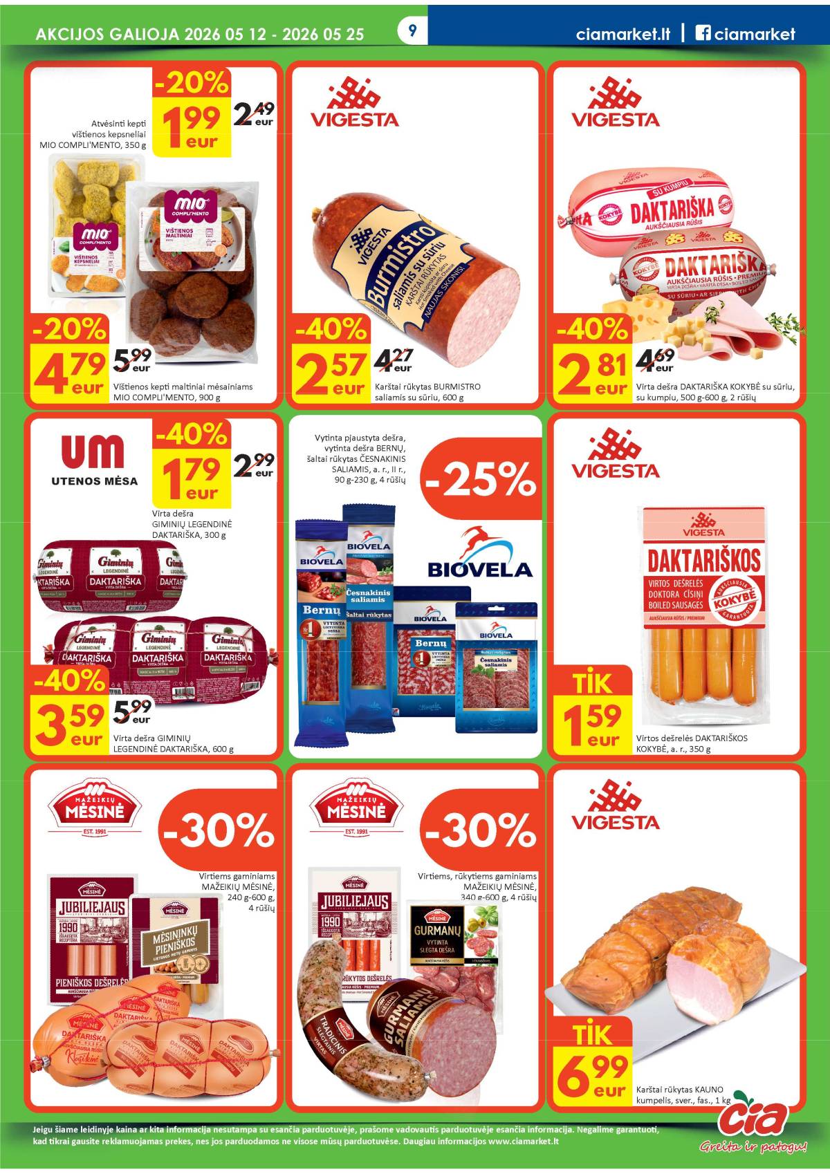 Čia Market - ČIA MARKET akcijų leidinys Nr. 10 (85) 9 puslapis