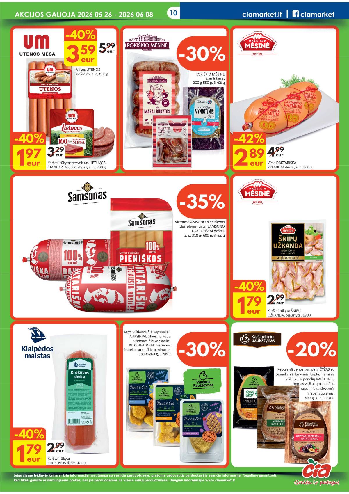 Čia Market - ČIA MARKET akcijų leidinys Nr. 11 (86) 10 puslapis