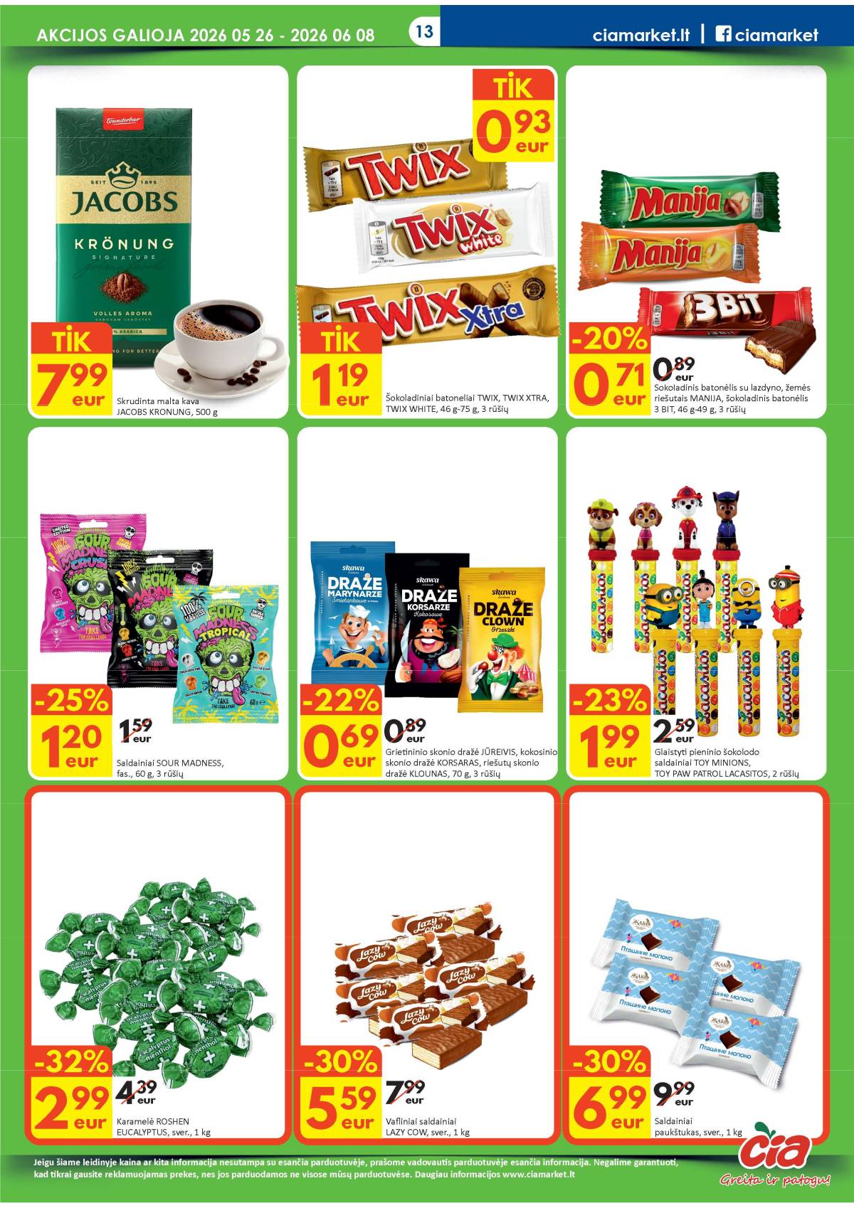 Čia Market - ČIA MARKET akcijų leidinys Nr. 11 (86) 13 puslapis