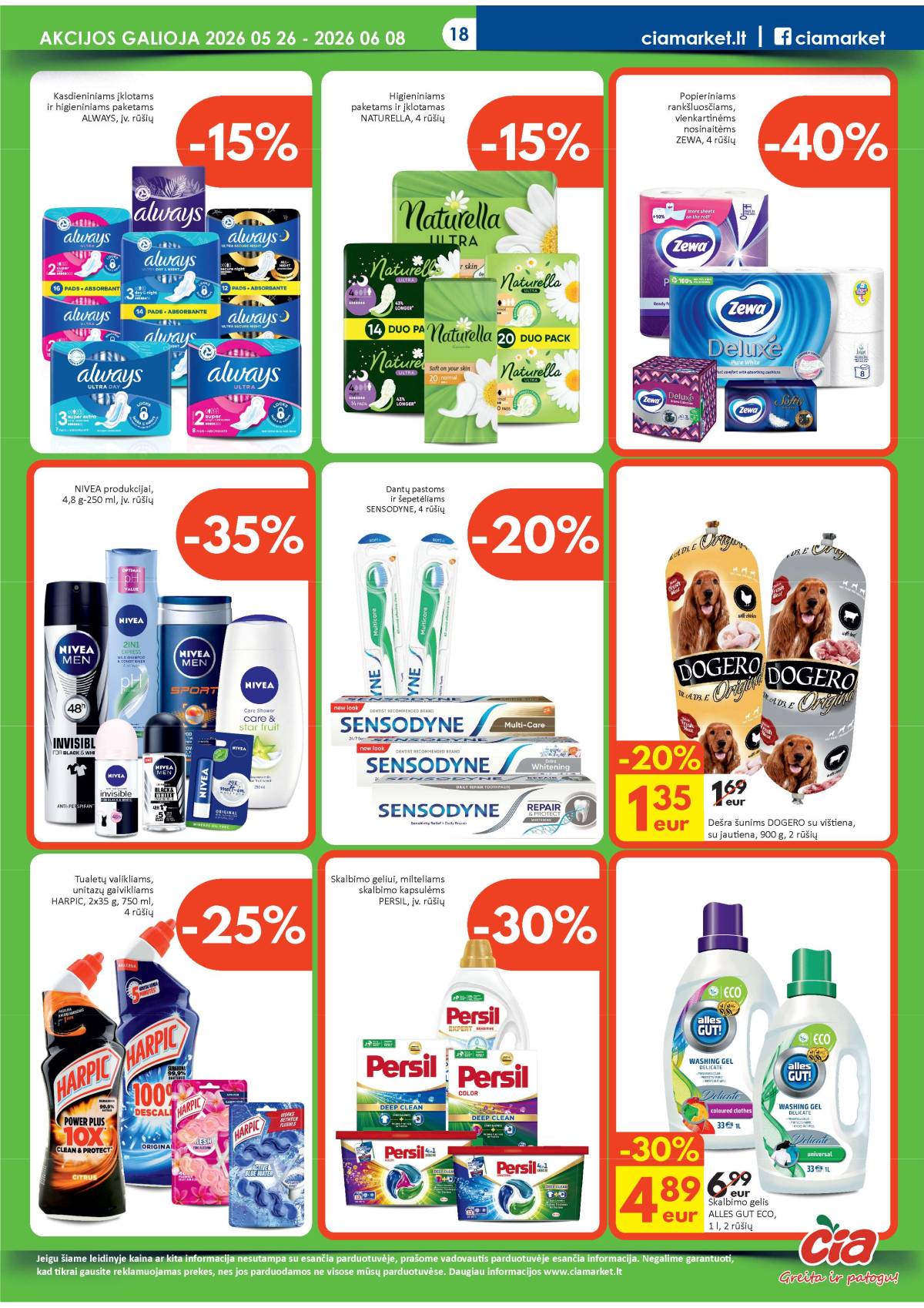 Čia Market - ČIA MARKET akcijų leidinys Nr. 11 (86) 18 puslapis