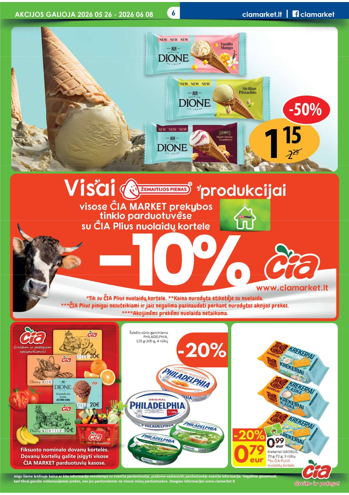Čia Market - ČIA MARKET akcijų leidinys Nr. 11 (86) 6 puslapis