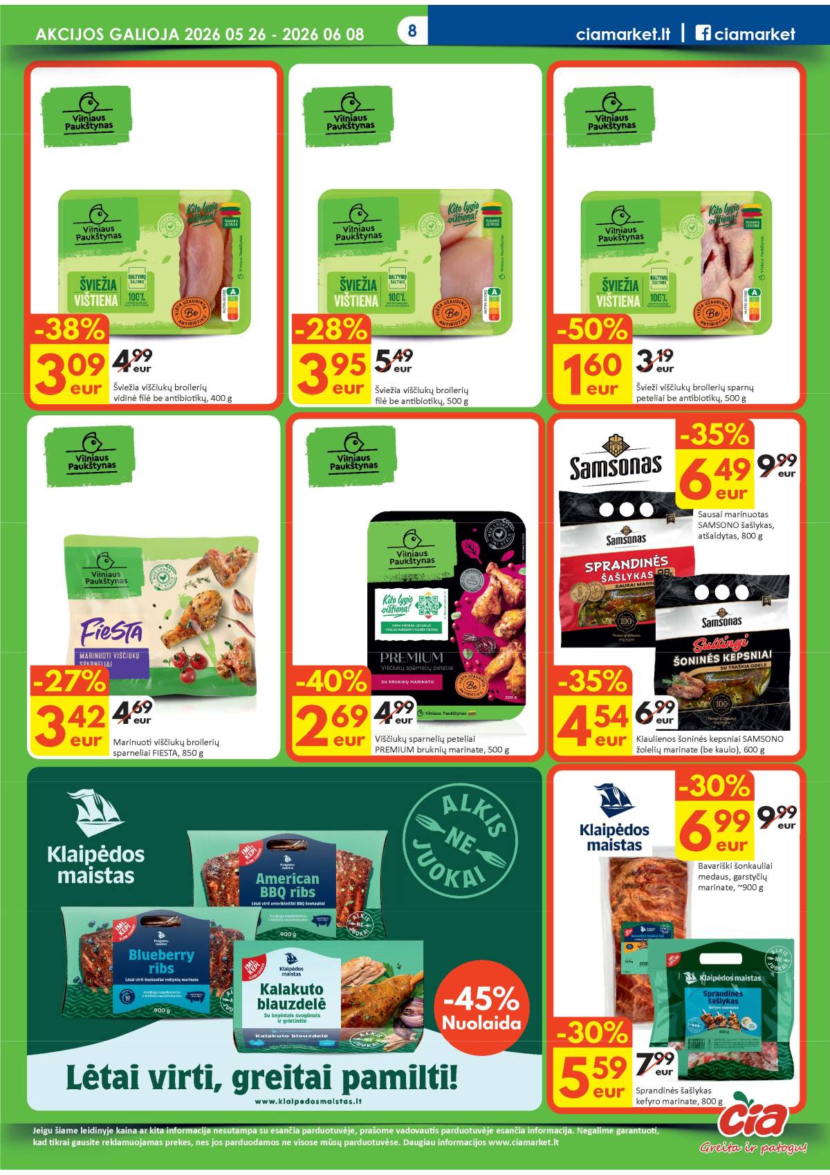 Čia Market - ČIA MARKET akcijų leidinys Nr. 11 (86) 8 puslapis
