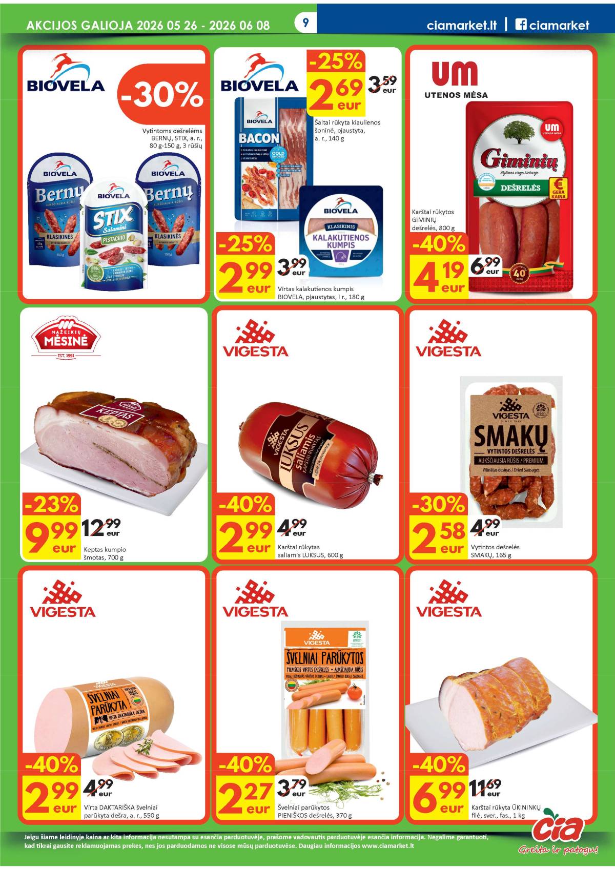 Čia Market - ČIA MARKET akcijų leidinys Nr. 11 (86) 9 puslapis