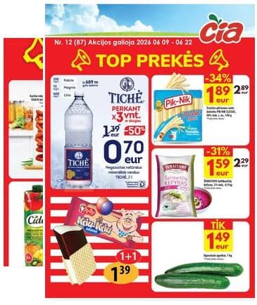 Čia Market - ČIA MARKET akcijų leidinys Nr. 12 (87) 2026-06-09 – 2026-06-22