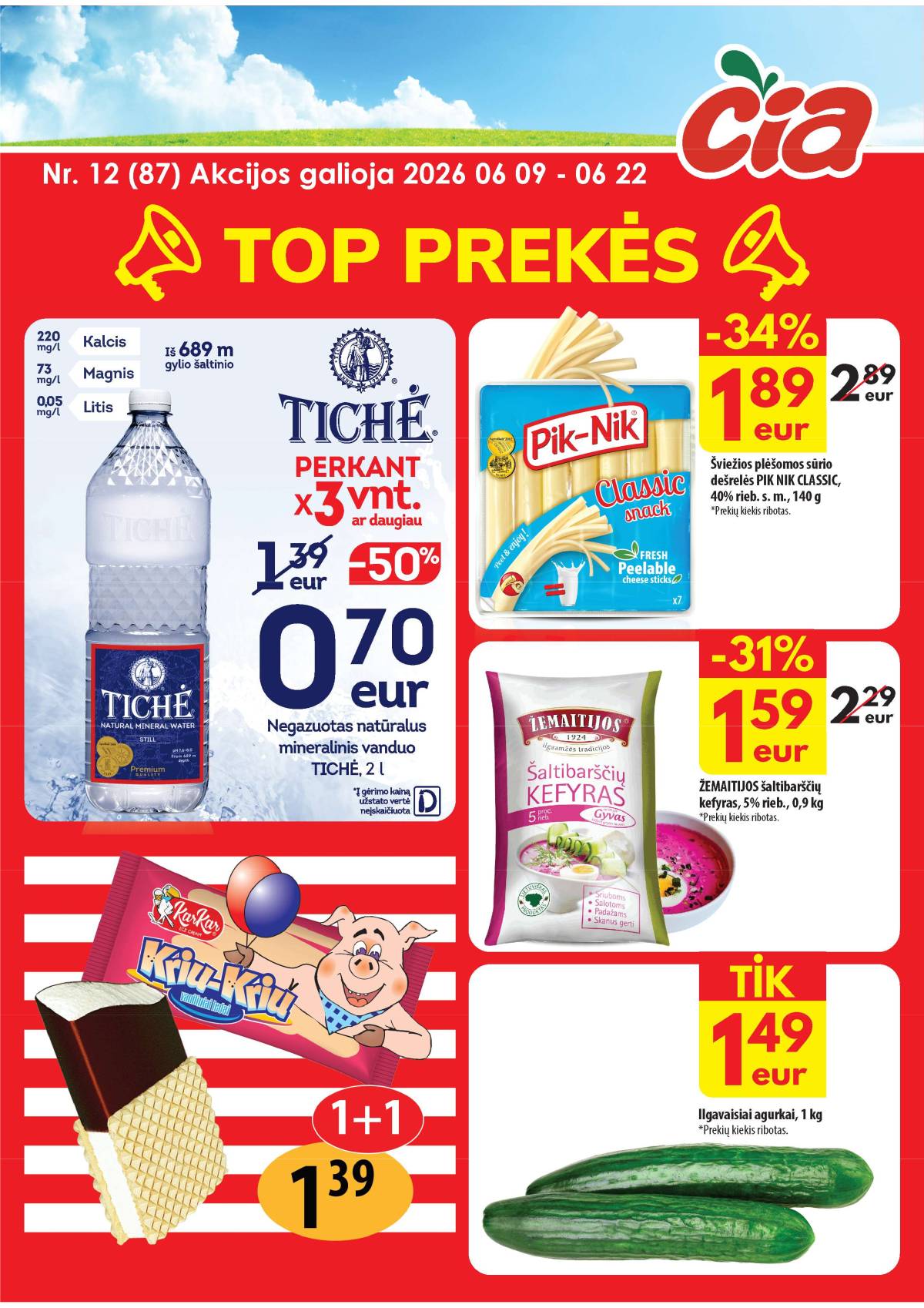 Čia Market - ČIA MARKET akcijų leidinys Nr. 12 (87) 1 puslapis