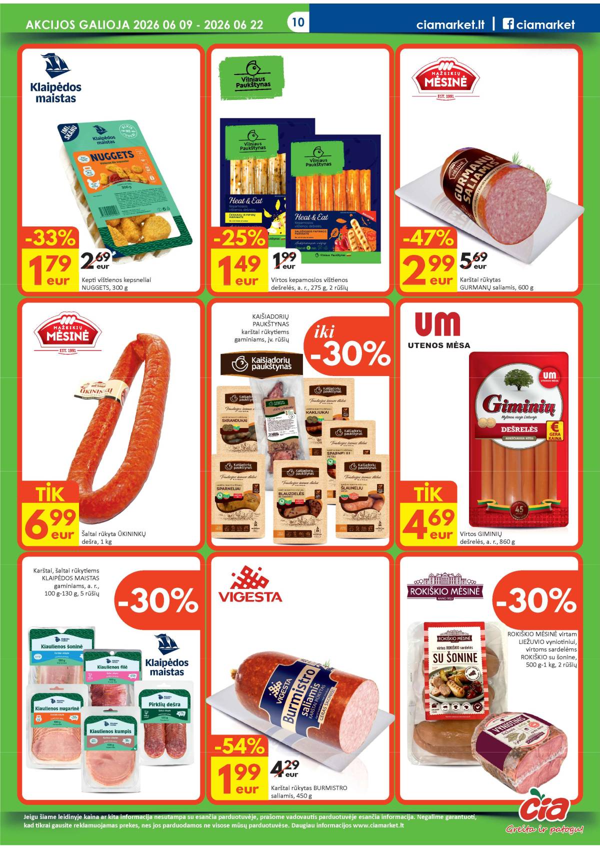 Čia Market - ČIA MARKET akcijų leidinys Nr. 12 (87) 10 puslapis