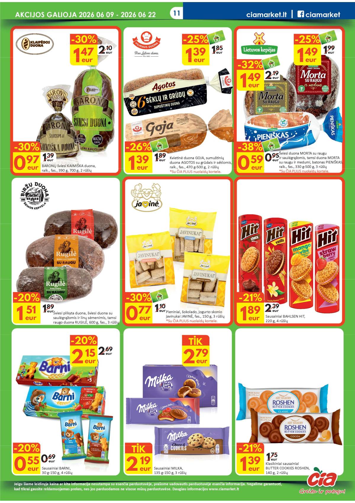 Čia Market - ČIA MARKET akcijų leidinys Nr. 12 (87) 11 puslapis