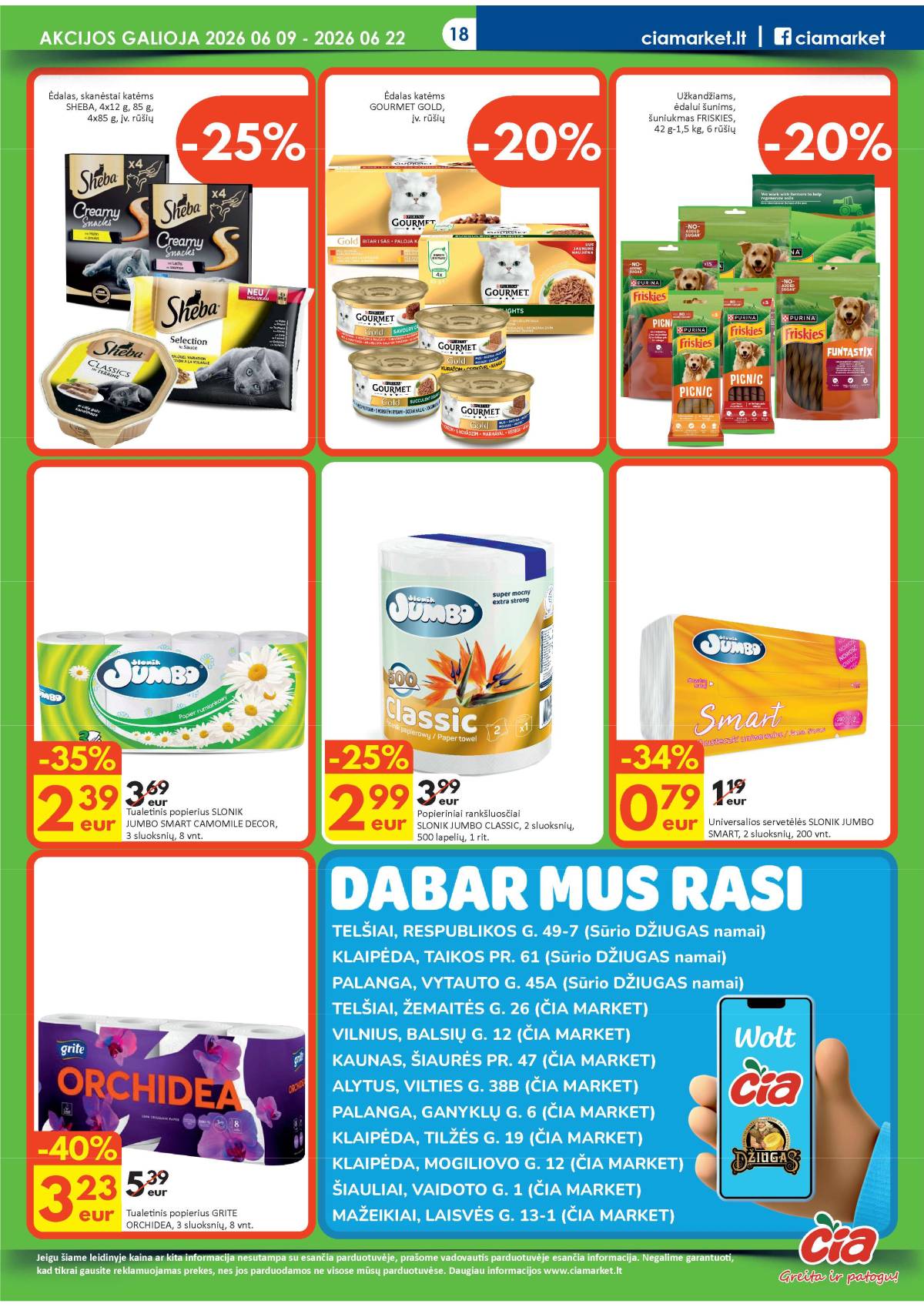 Čia Market - ČIA MARKET akcijų leidinys Nr. 12 (87) 18 puslapis