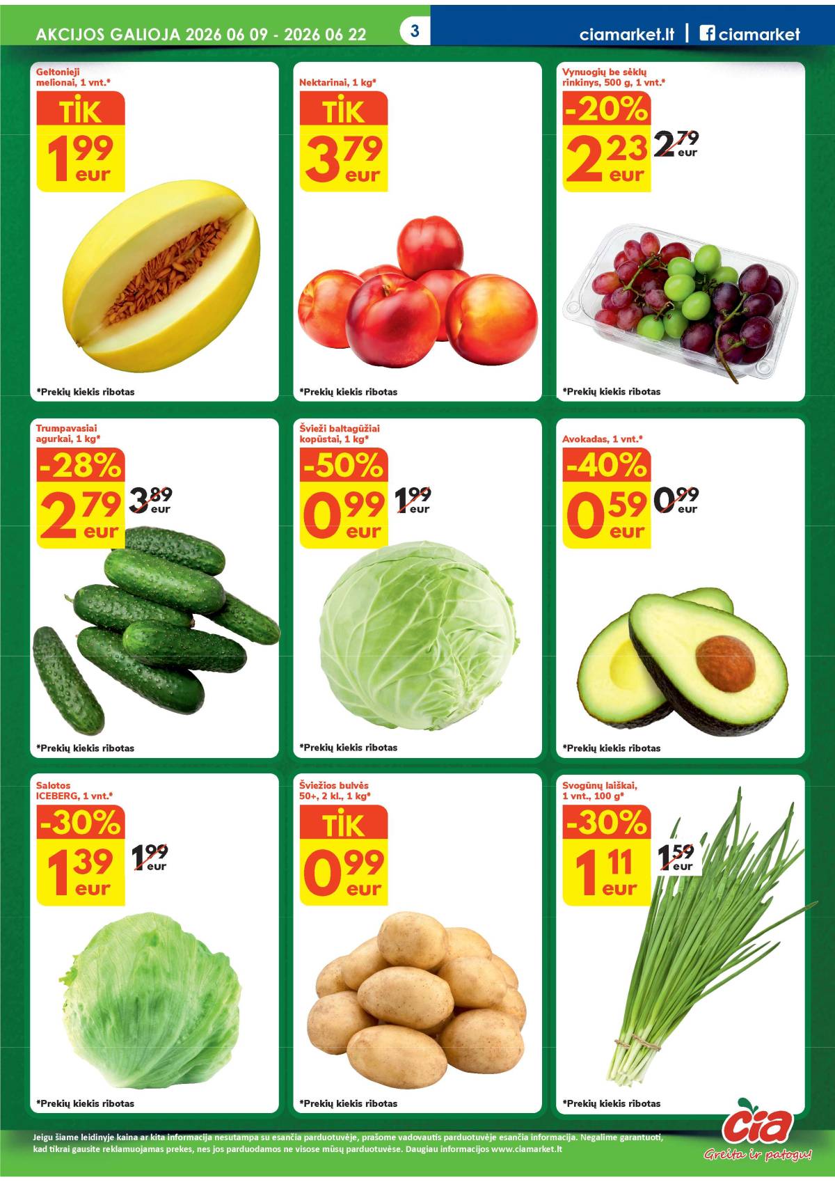 Čia Market - ČIA MARKET akcijų leidinys Nr. 12 (87) 3 puslapis