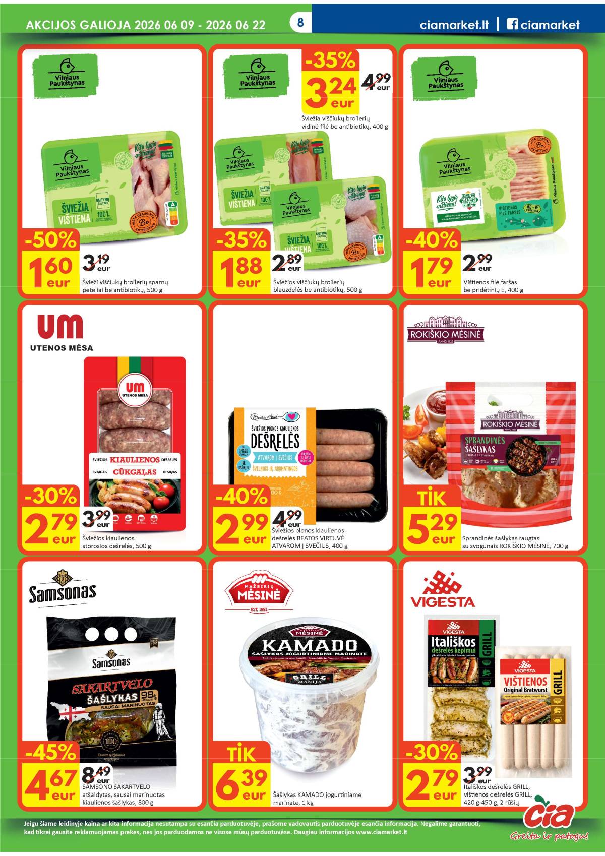 Čia Market - ČIA MARKET akcijų leidinys Nr. 12 (87) 8 puslapis