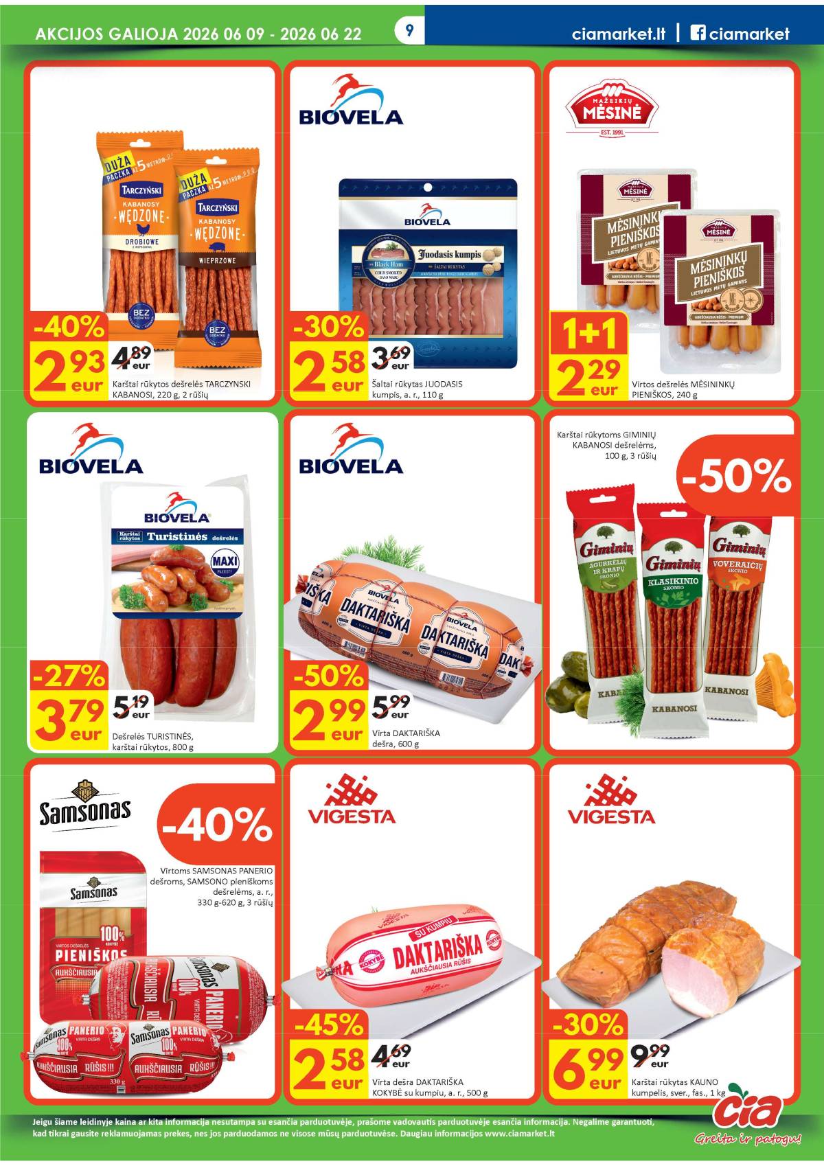 Čia Market - ČIA MARKET akcijų leidinys Nr. 12 (87) 9 puslapis