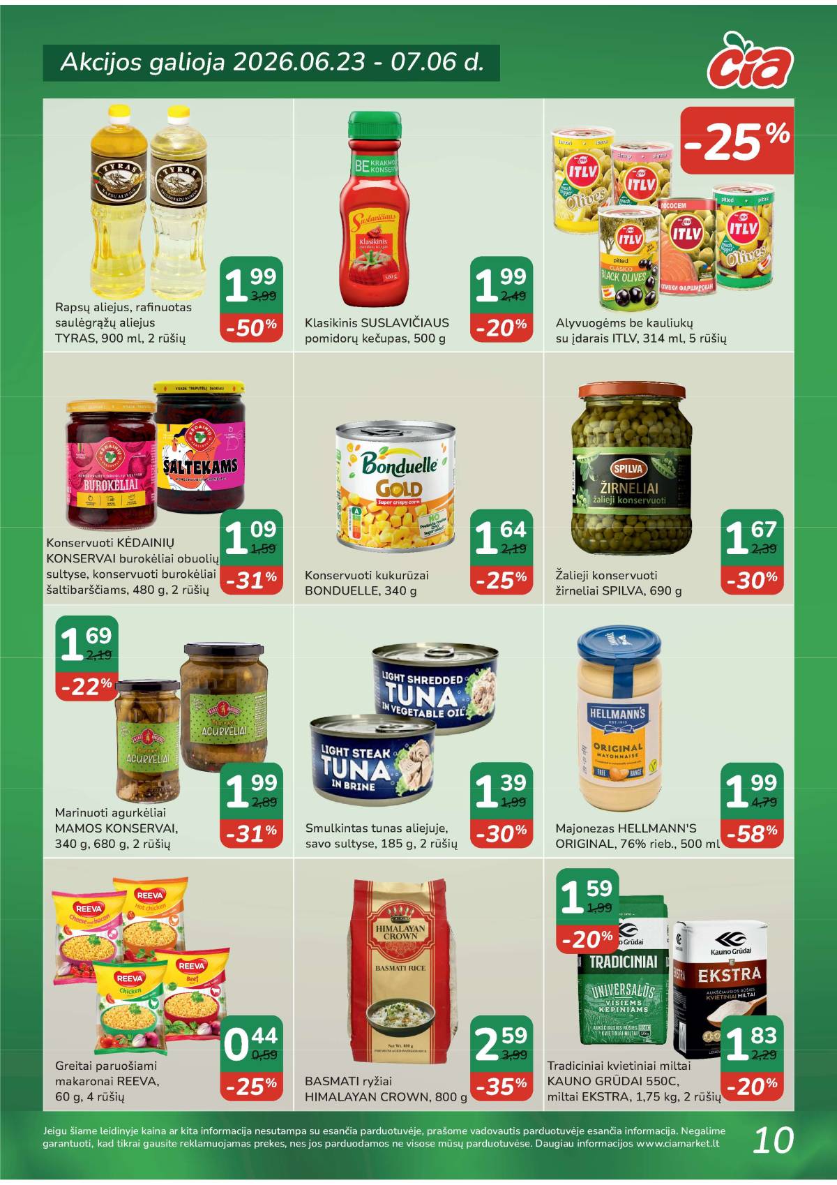 Čia Market - ČIA MARKET akcijų leidinys Nr. 13 (88) 10 puslapis