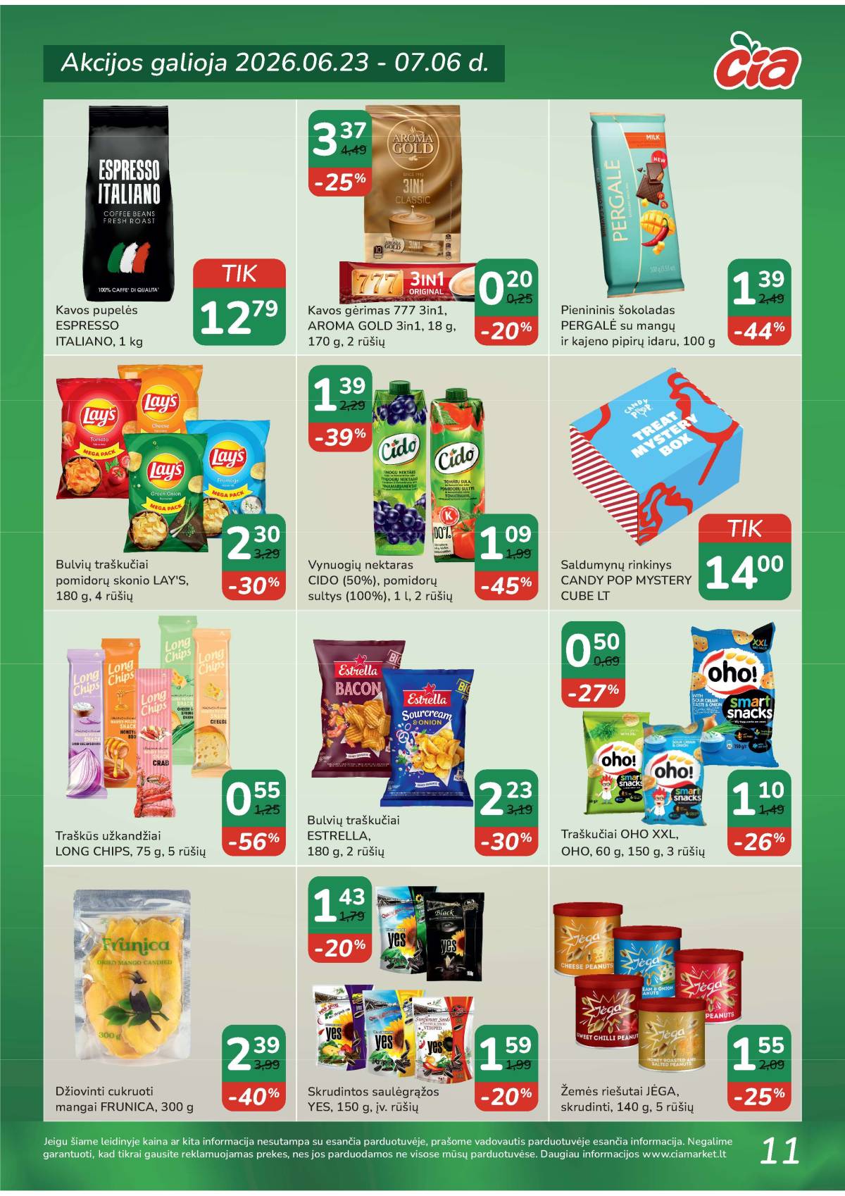 Čia Market - ČIA MARKET akcijų leidinys Nr. 13 (88) 11 puslapis