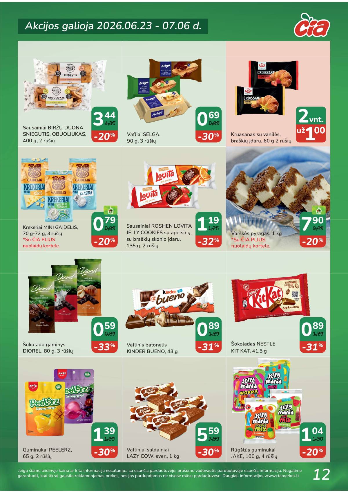 Čia Market - ČIA MARKET akcijų leidinys Nr. 13 (88) 12 puslapis