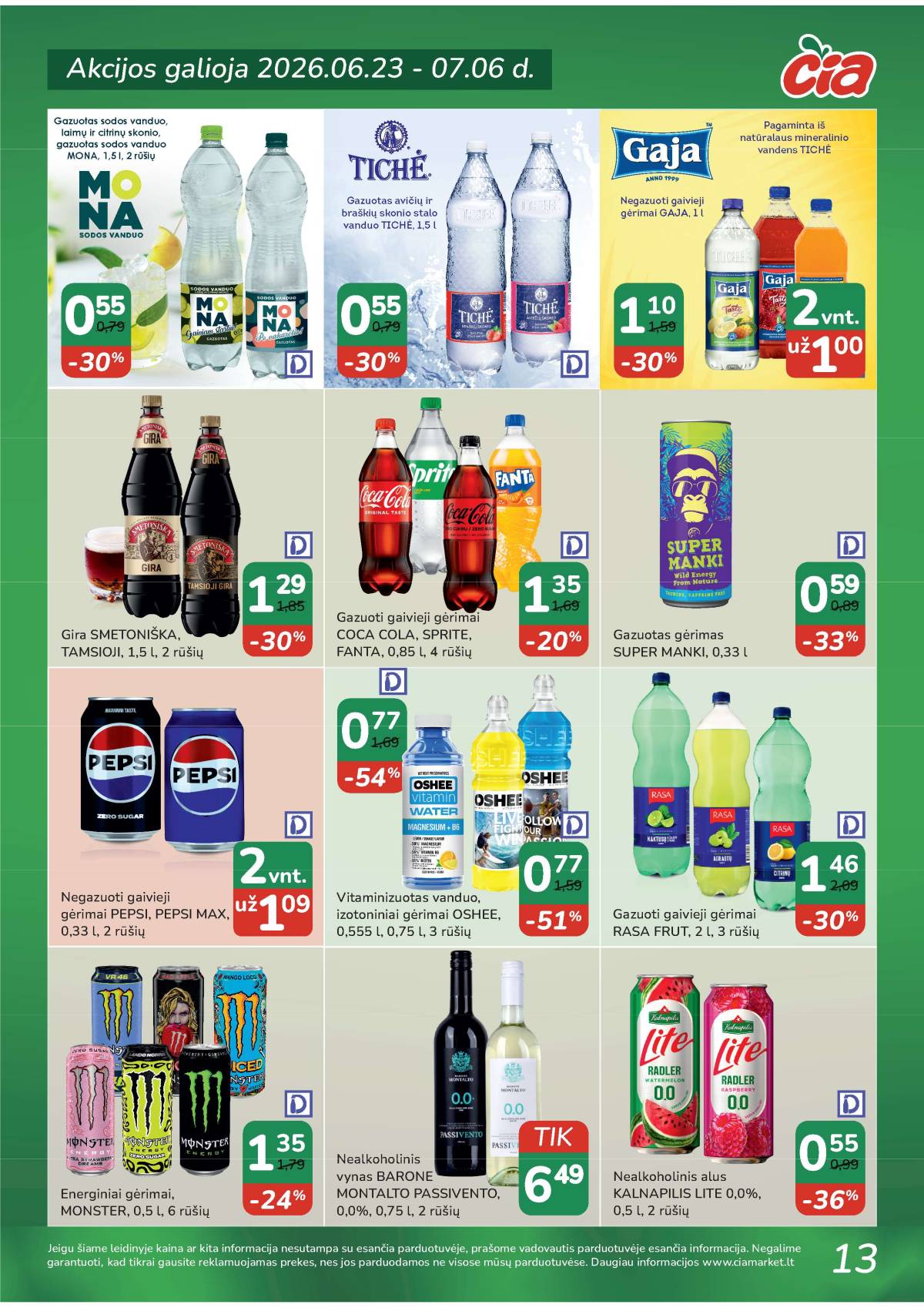 Čia Market - ČIA MARKET akcijų leidinys Nr. 13 (88) 13 puslapis