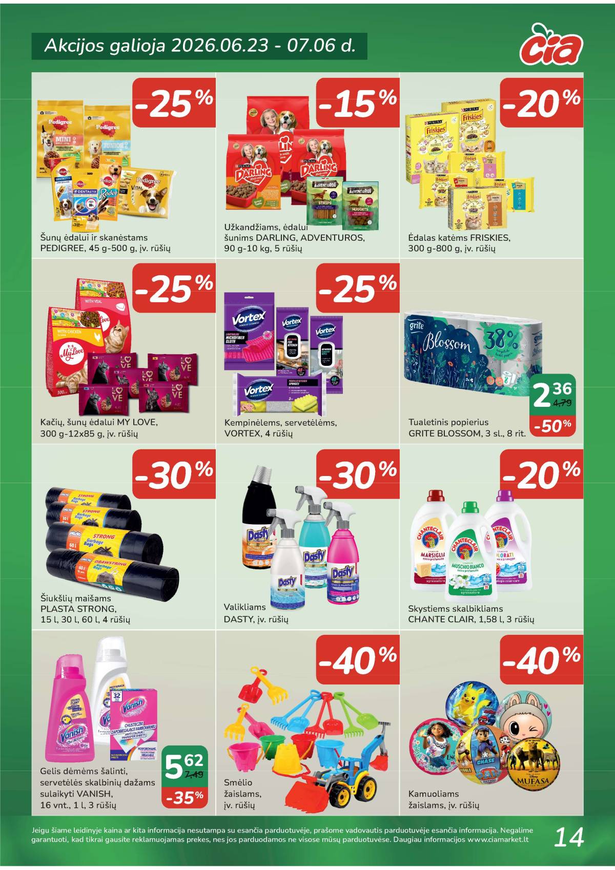 Čia Market - ČIA MARKET akcijų leidinys Nr. 13 (88) 14 puslapis