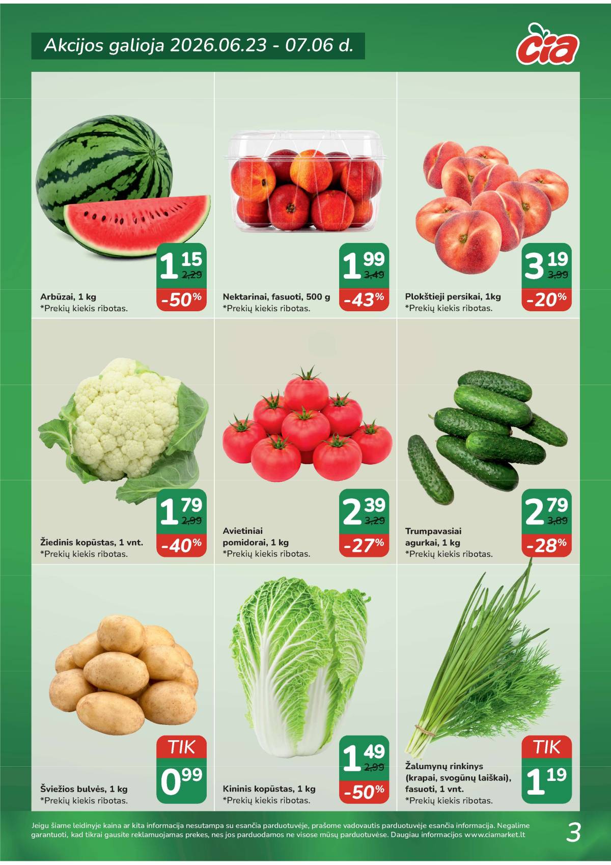 Čia Market - ČIA MARKET akcijų leidinys Nr. 13 (88) 3 puslapis