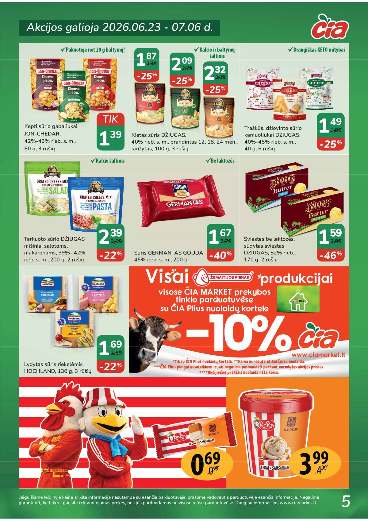 Čia Market - ČIA MARKET akcijų leidinys Nr. 13 (88) 5 puslapis