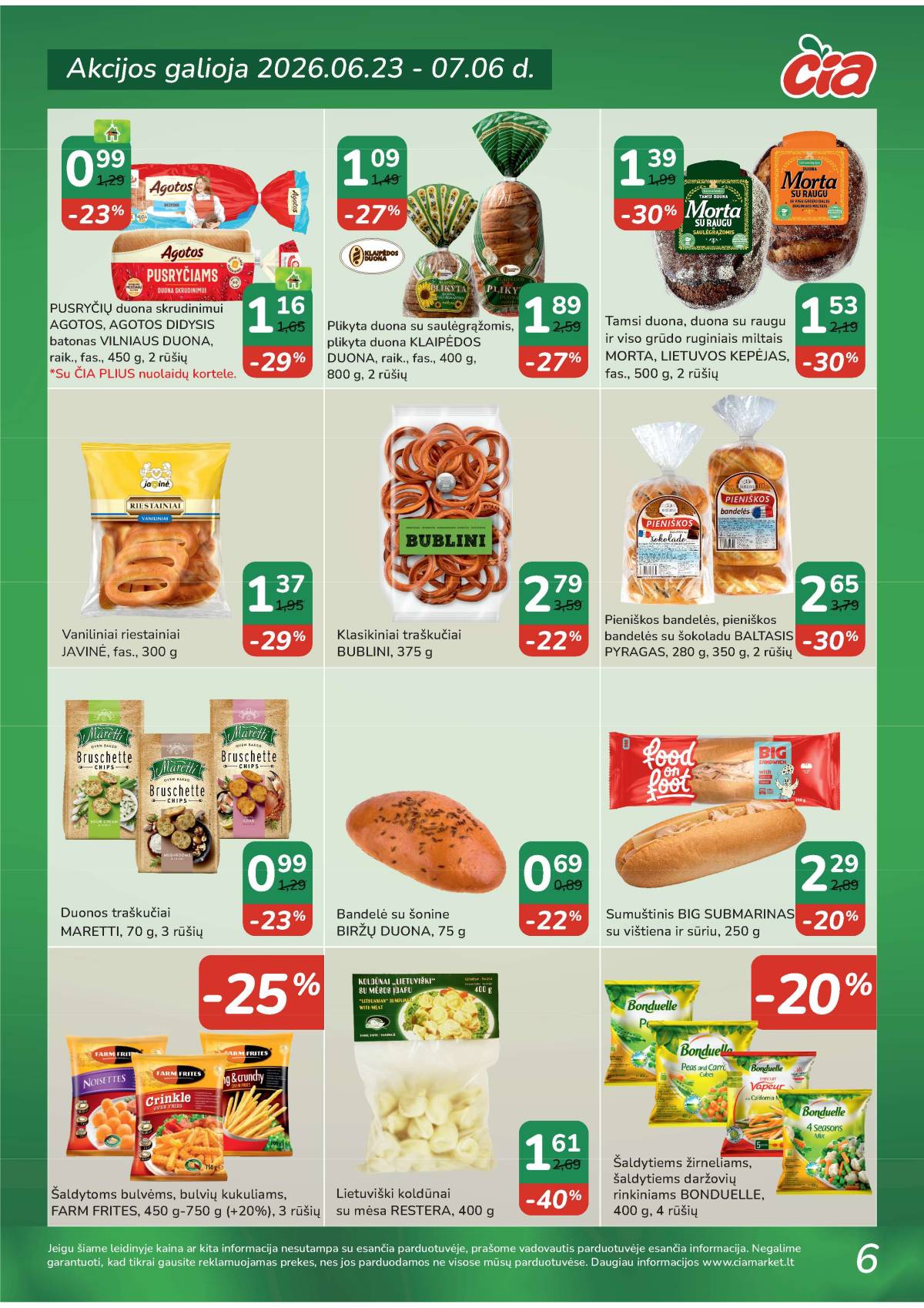 Čia Market - ČIA MARKET akcijų leidinys Nr. 13 (88) 6 puslapis