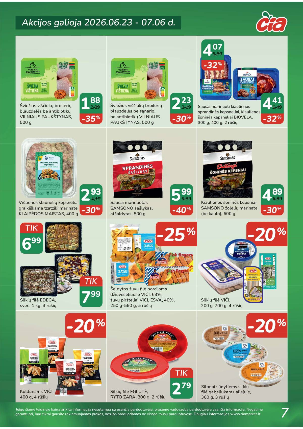 Čia Market - ČIA MARKET akcijų leidinys Nr. 13 (88) 7 puslapis