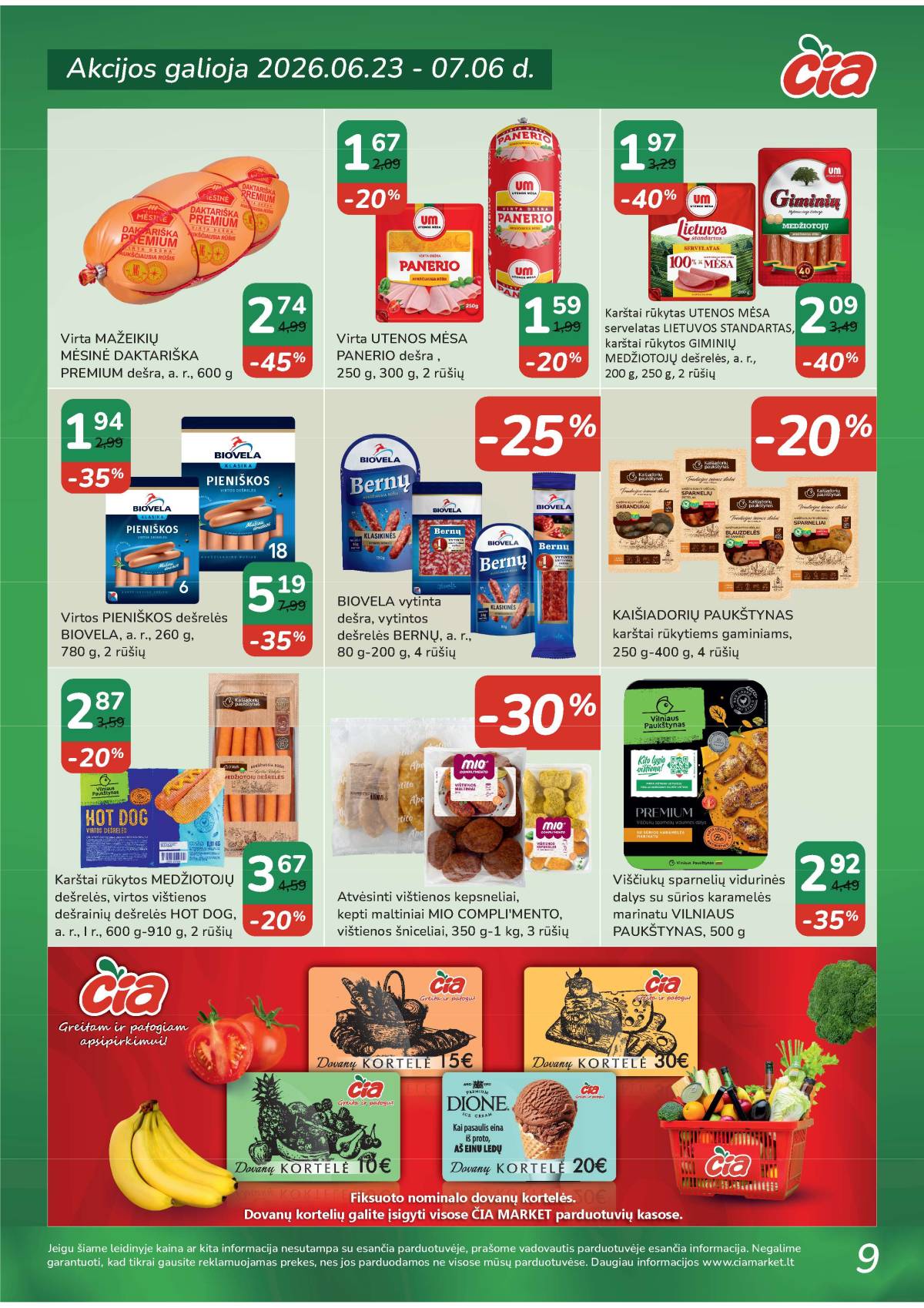 Čia Market - ČIA MARKET akcijų leidinys Nr. 13 (88) 9 puslapis