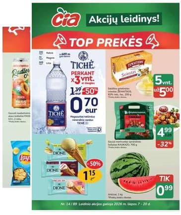 Čia Market - ČIA MARKET akcijų leidinys Nr. 14 (89) 2026-07-07 – 2026-07-20