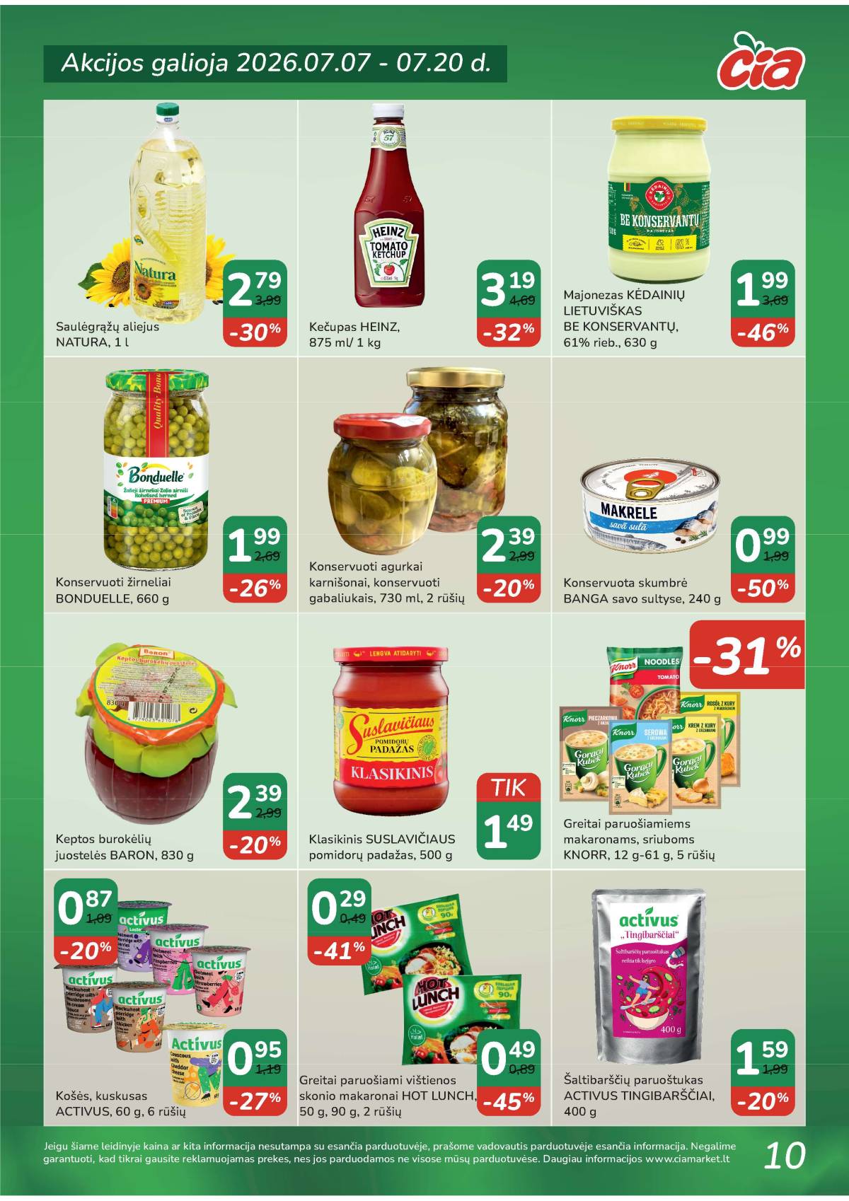 Čia Market - ČIA MARKET akcijų leidinys Nr. 14 (89) 10 puslapis