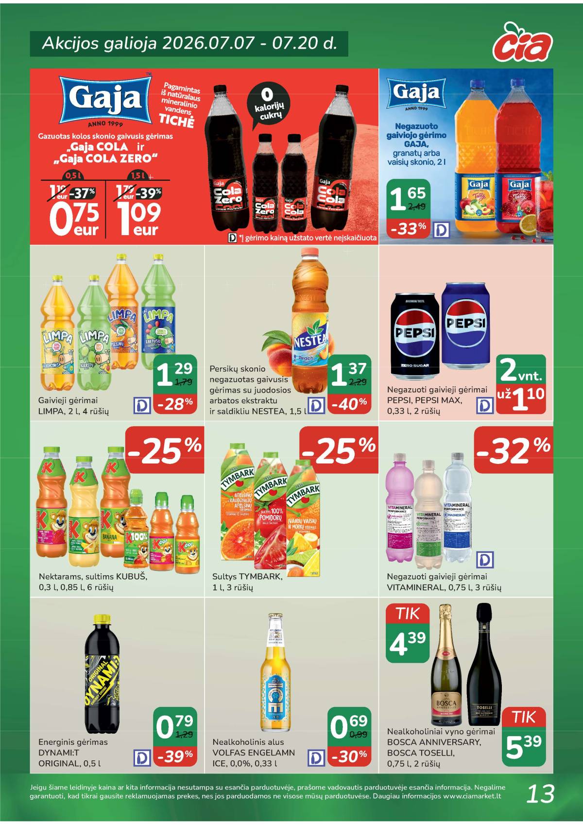 Čia Market - ČIA MARKET akcijų leidinys Nr. 14 (89) 13 puslapis