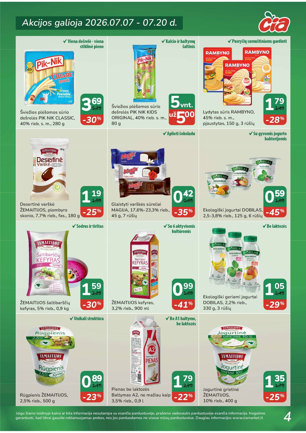 Čia Market - ČIA MARKET akcijų leidinys Nr. 14 (89) 4 puslapis