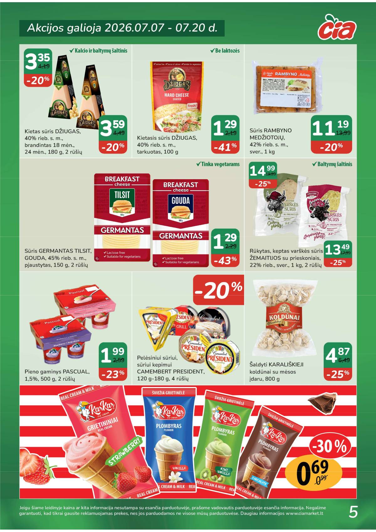 Čia Market - ČIA MARKET akcijų leidinys Nr. 14 (89) 5 puslapis