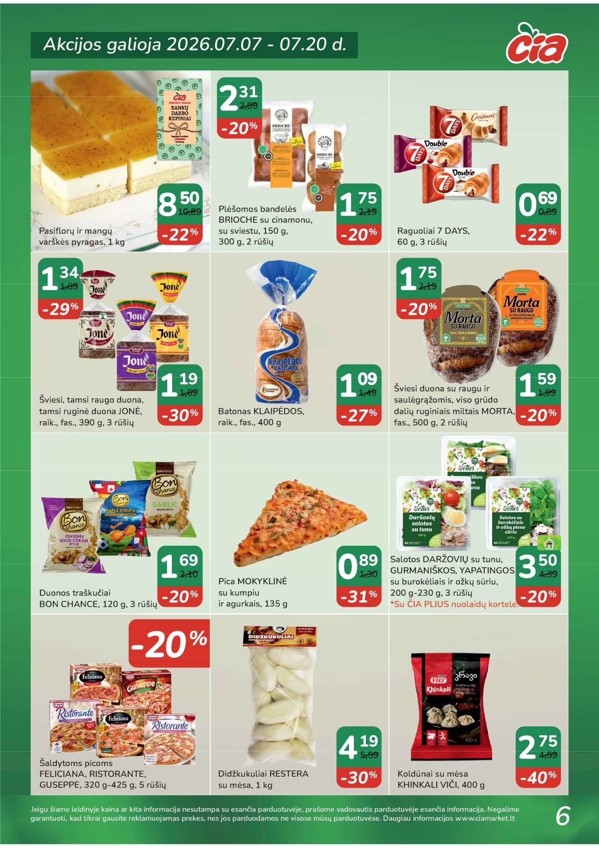 Čia Market - ČIA MARKET akcijų leidinys Nr. 14 (89) 6 puslapis