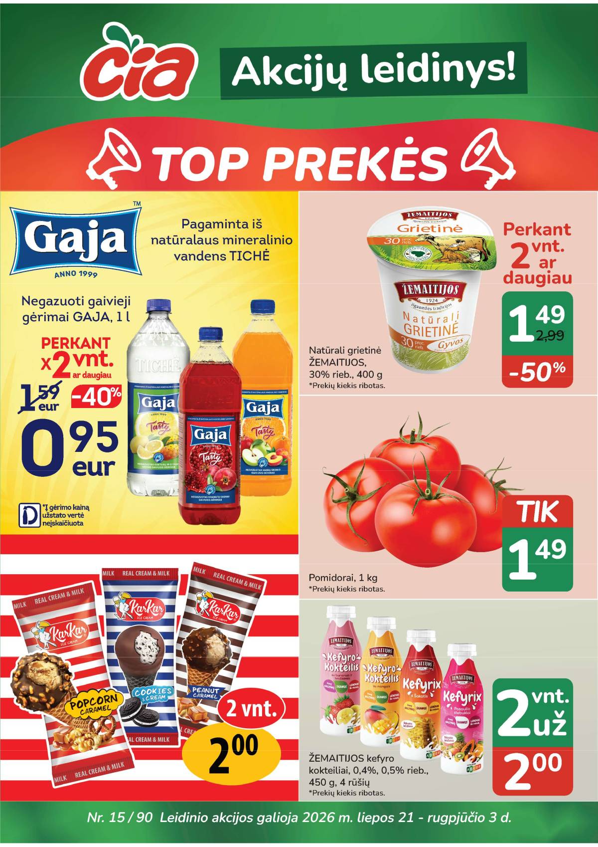 Čia Market - ČIA MARKET akcijų leidinys Nr. 15 (90) 1 puslapis