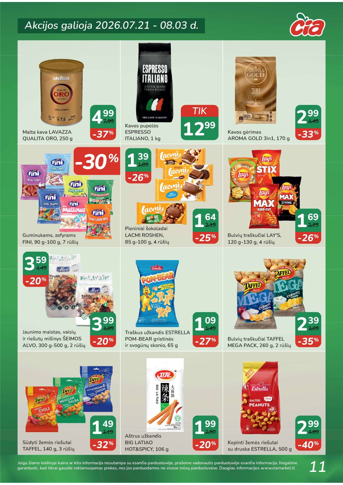 Čia Market - ČIA MARKET akcijų leidinys Nr. 15 (90) 11 puslapis