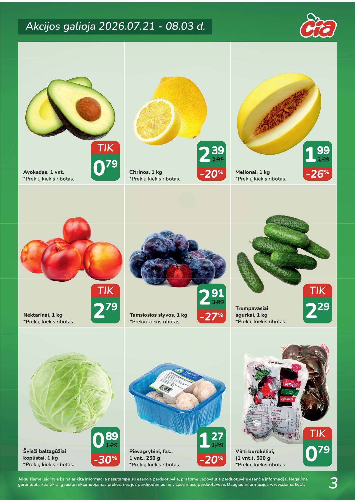 Čia Market - ČIA MARKET akcijų leidinys Nr. 15 (90) 3 puslapis