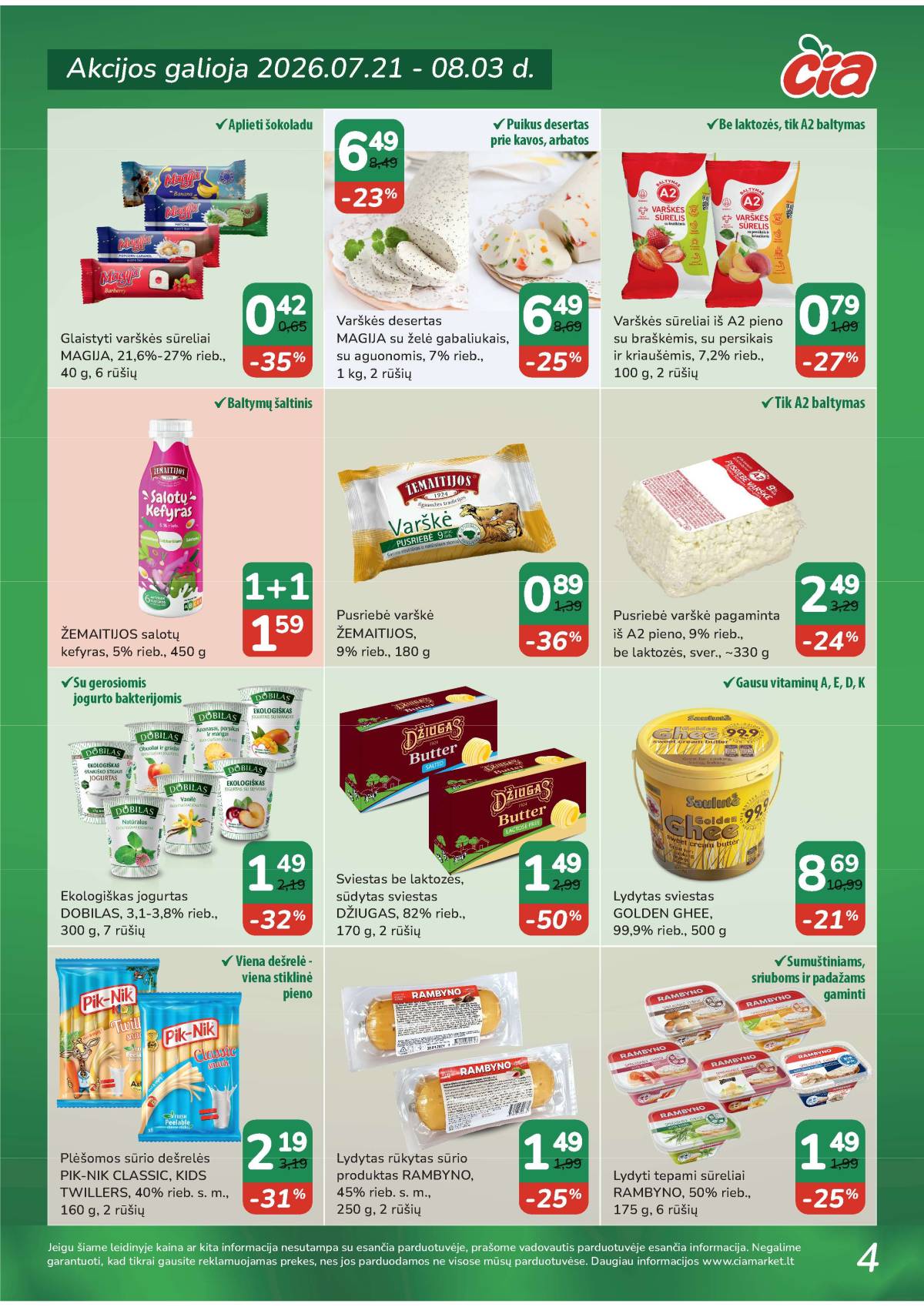 Čia Market - ČIA MARKET akcijų leidinys Nr. 15 (90) 4 puslapis