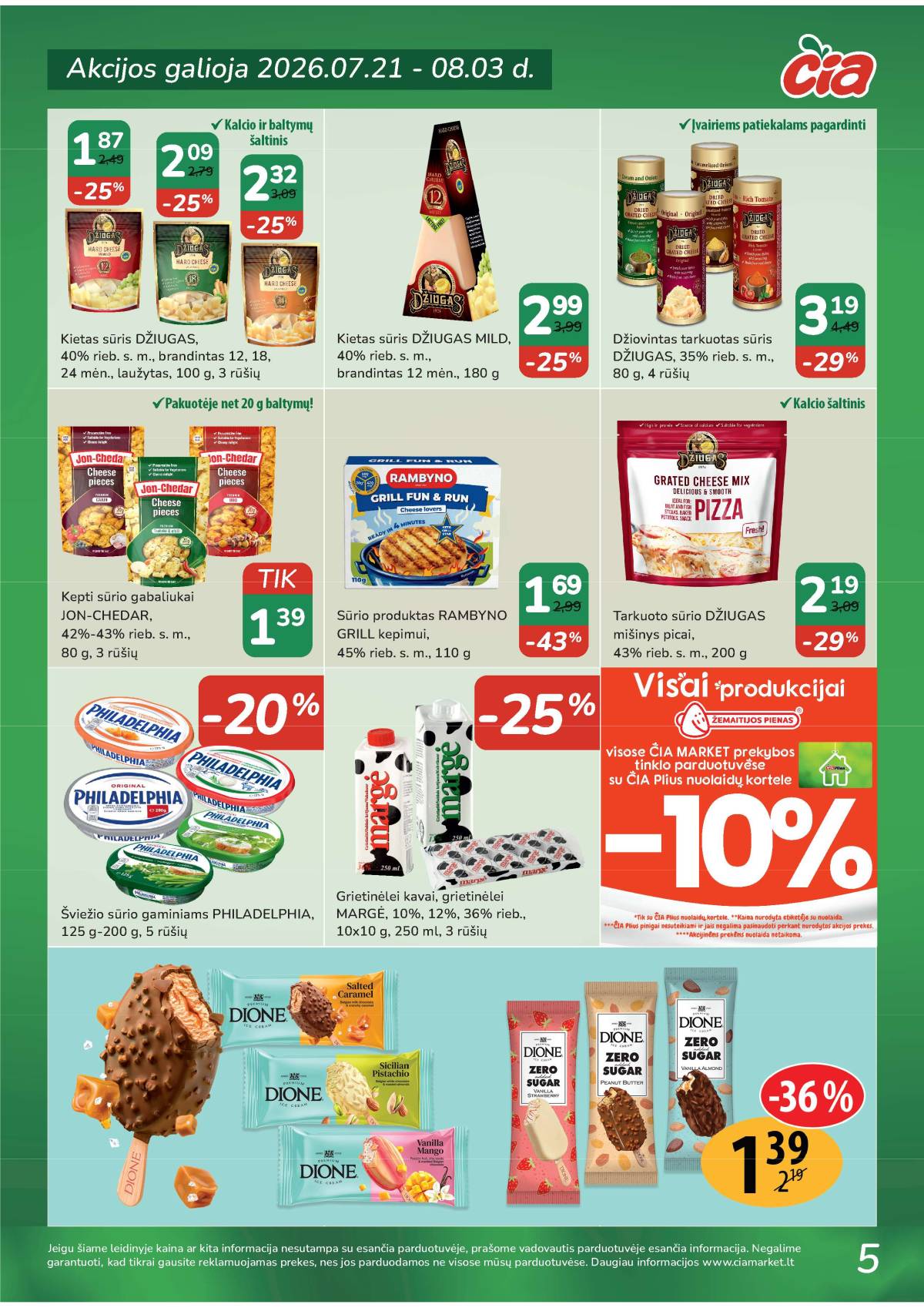 Čia Market - ČIA MARKET akcijų leidinys Nr. 15 (90) 5 puslapis