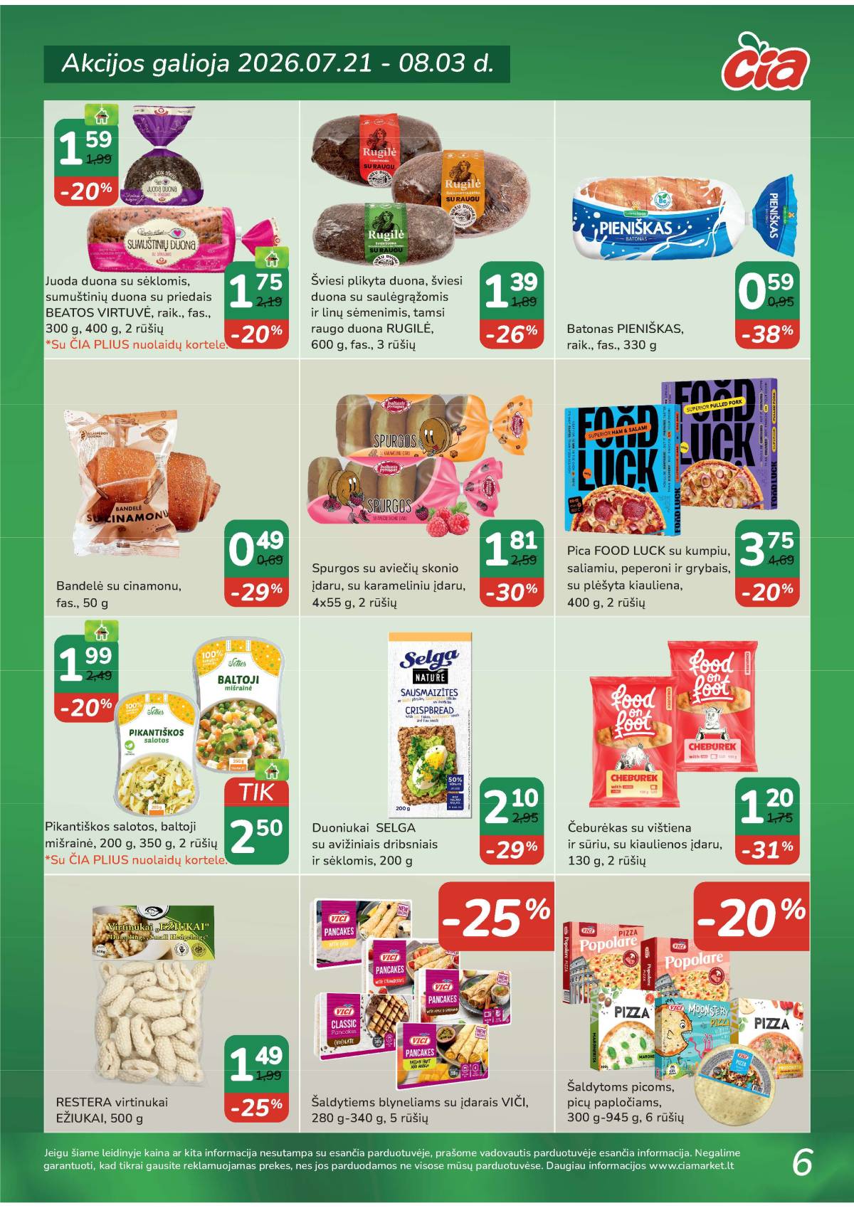 Čia Market - ČIA MARKET akcijų leidinys Nr. 15 (90) 6 puslapis