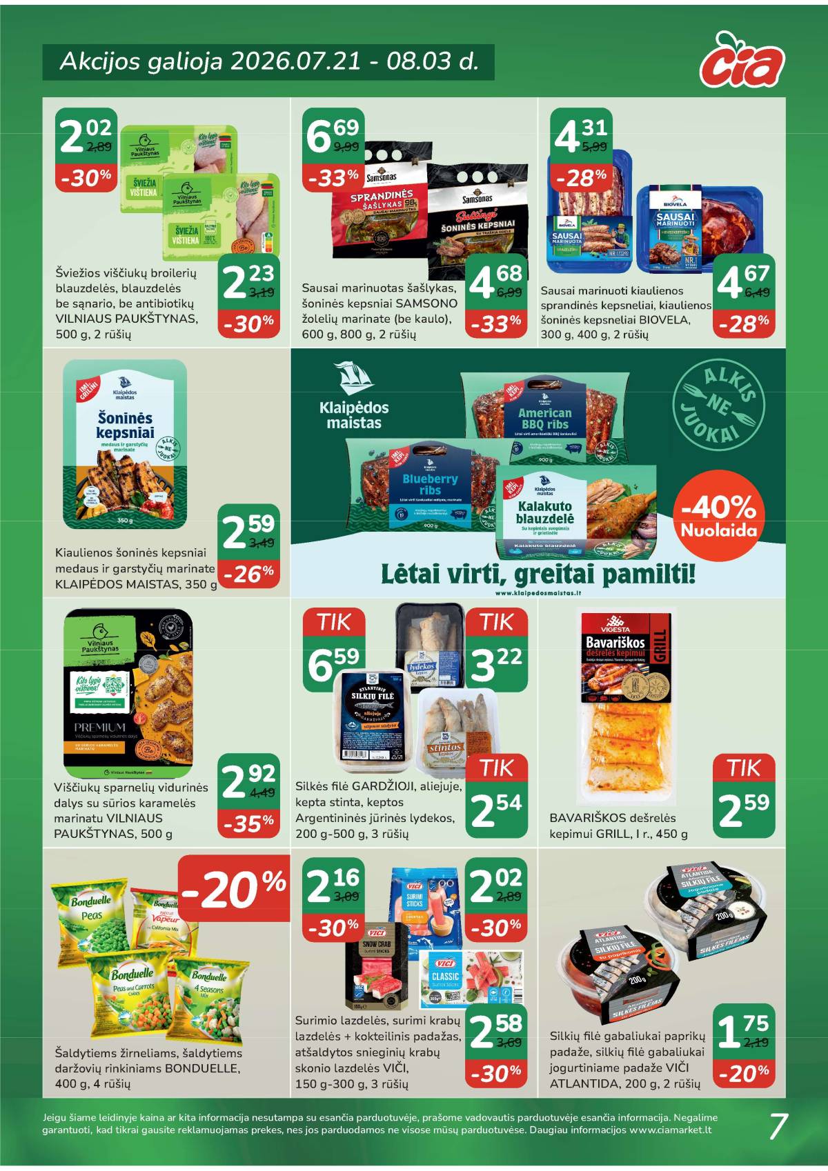 Čia Market - ČIA MARKET akcijų leidinys Nr. 15 (90) 7 puslapis