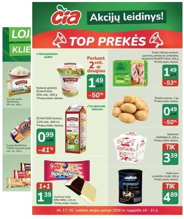 Čia Market - ČIA MARKET akcijų leidinys Nr. 17 (92) 2026-08-18 – 2026-08-31