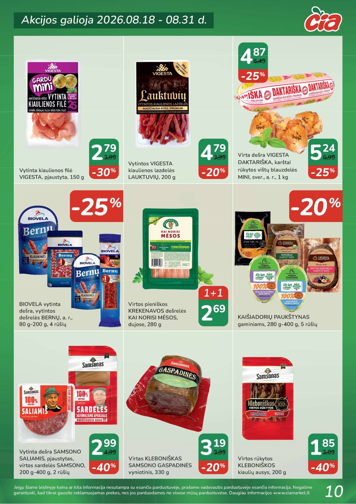 Čia Market - ČIA MARKET akcijų leidinys Nr. 17 (92) 10 puslapis