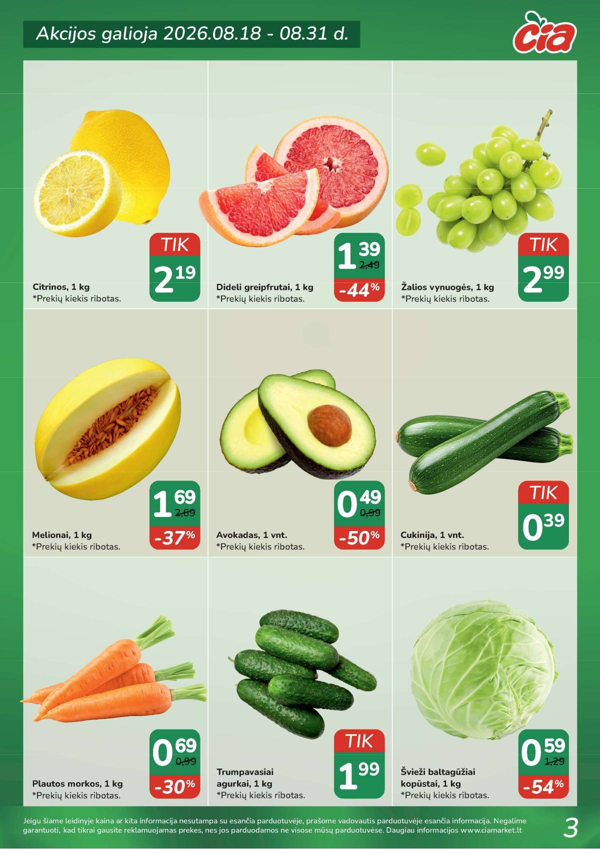 Čia Market - ČIA MARKET akcijų leidinys Nr. 17 (92) 3 puslapis