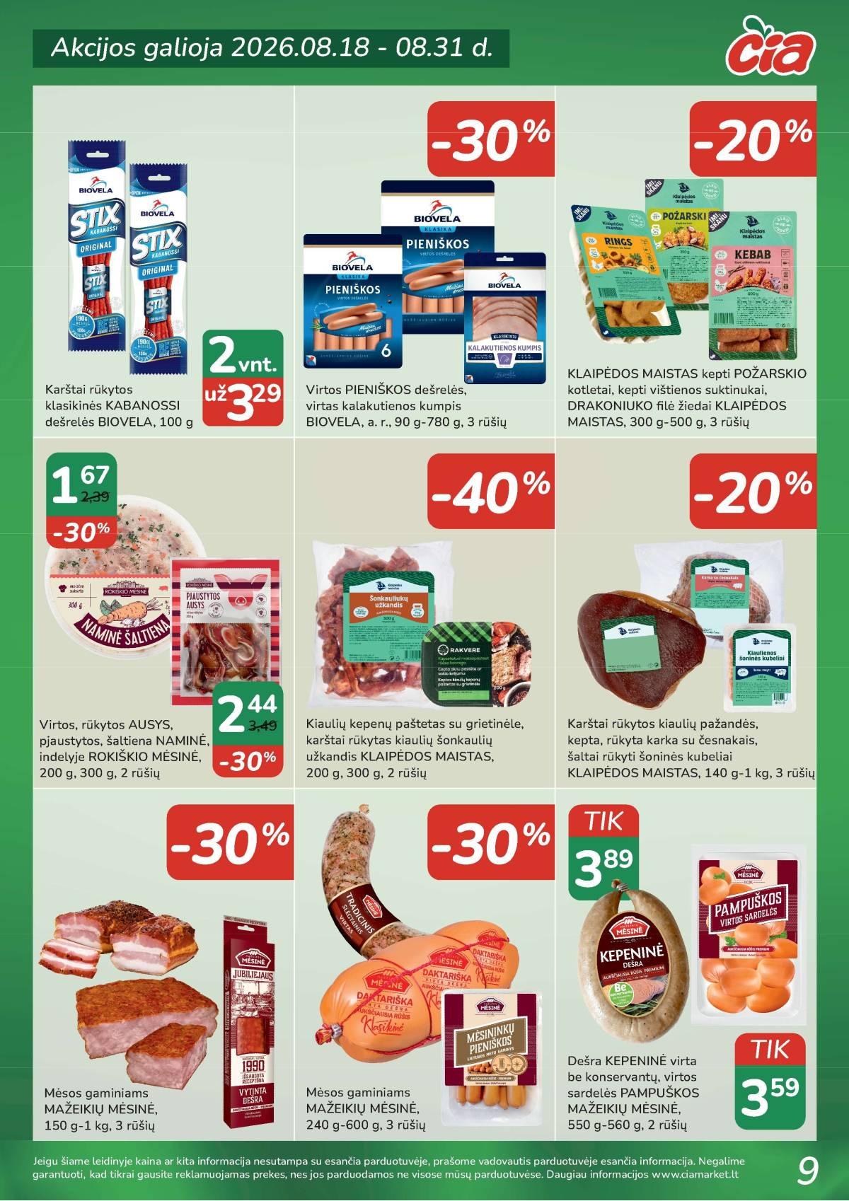 Čia Market - ČIA MARKET akcijų leidinys Nr. 17 (92) 9 puslapis