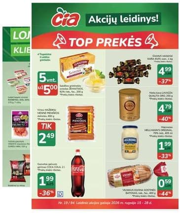 Čia Market - ČIA MARKET akcijų leidinys Nr. 19 (94) 2026-09-15 – 2026-09-28