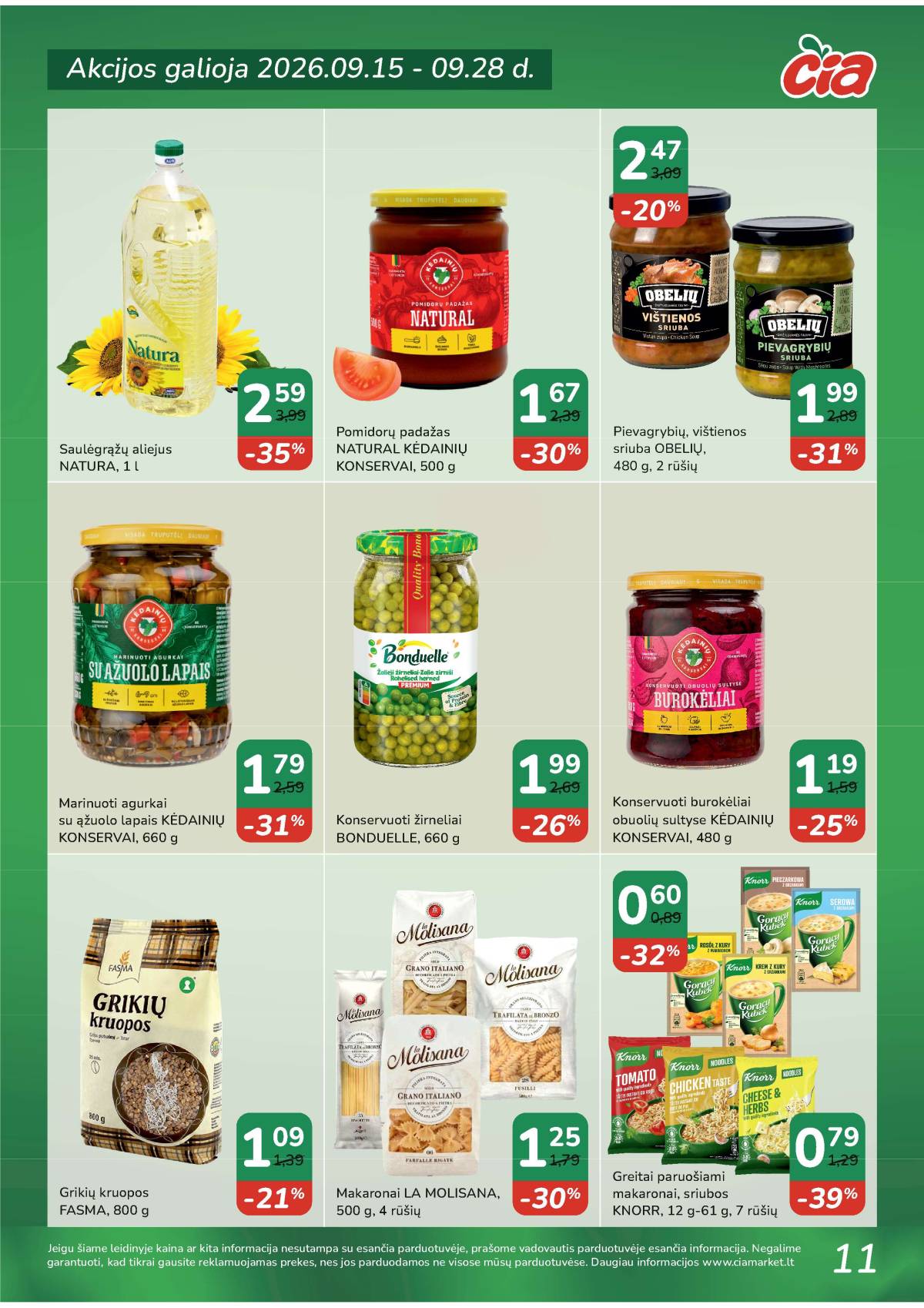 Čia Market - ČIA MARKET akcijų leidinys Nr. 19 (94) 11 puslapis