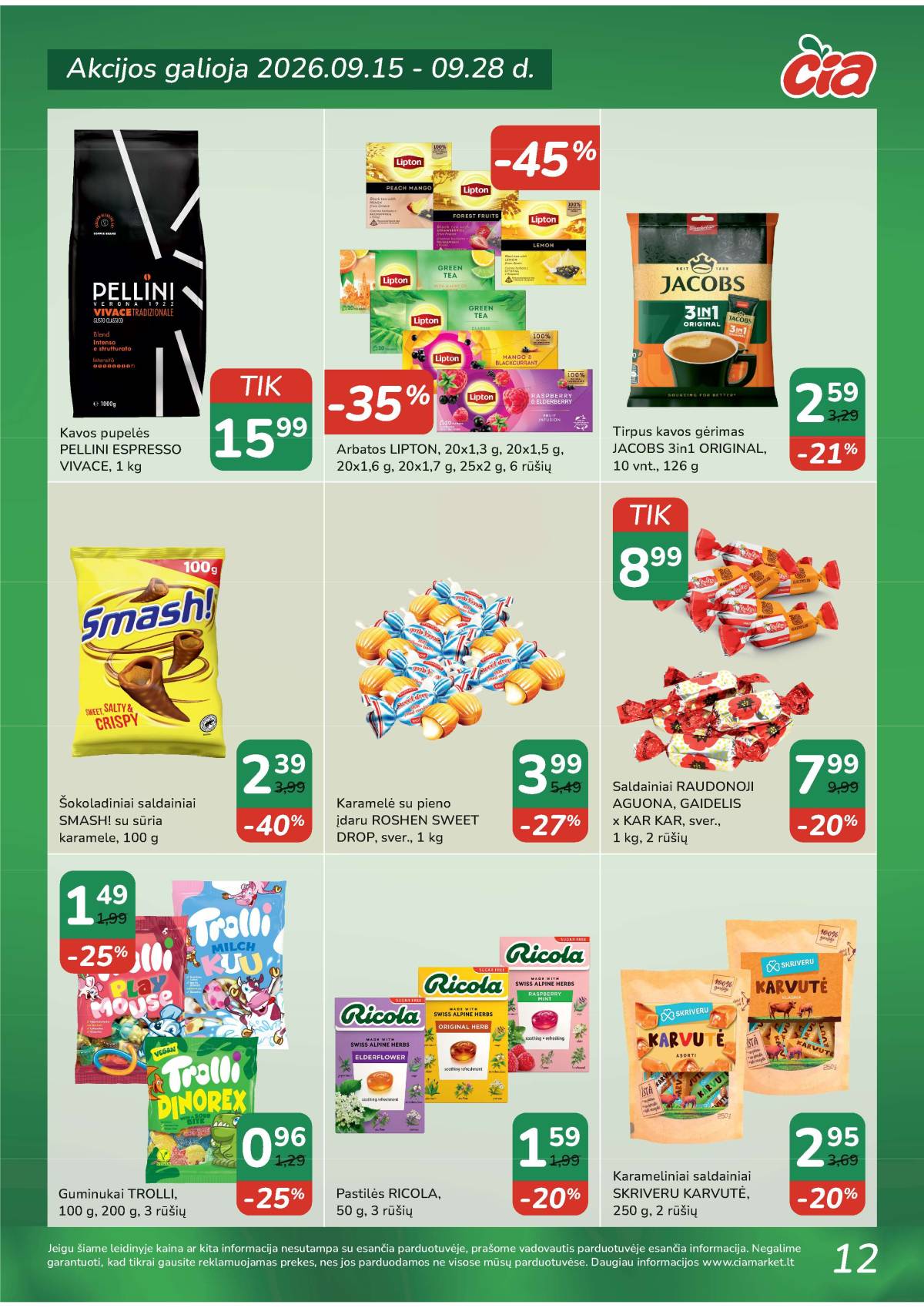 Čia Market - ČIA MARKET akcijų leidinys Nr. 19 (94) 12 puslapis