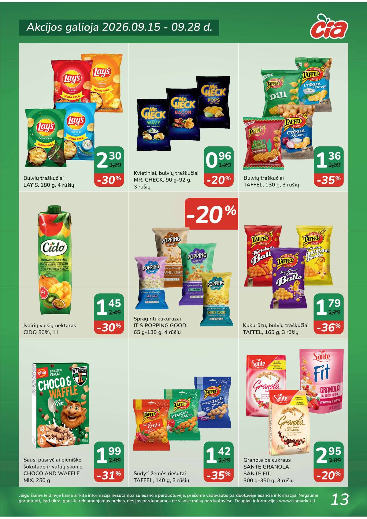 Čia Market - ČIA MARKET akcijų leidinys Nr. 19 (94) 13 puslapis