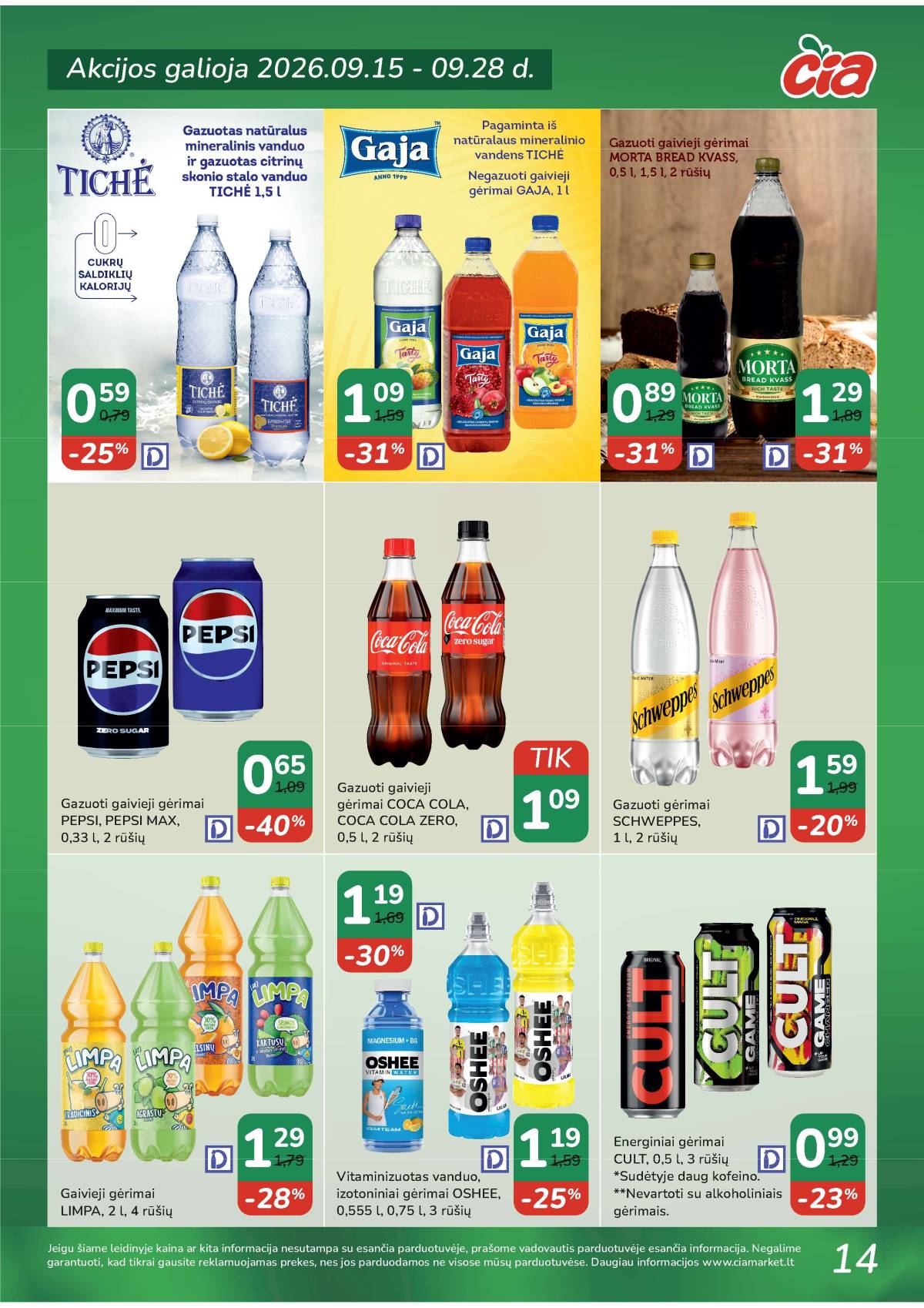 Čia Market - ČIA MARKET akcijų leidinys Nr. 19 (94) 14 puslapis