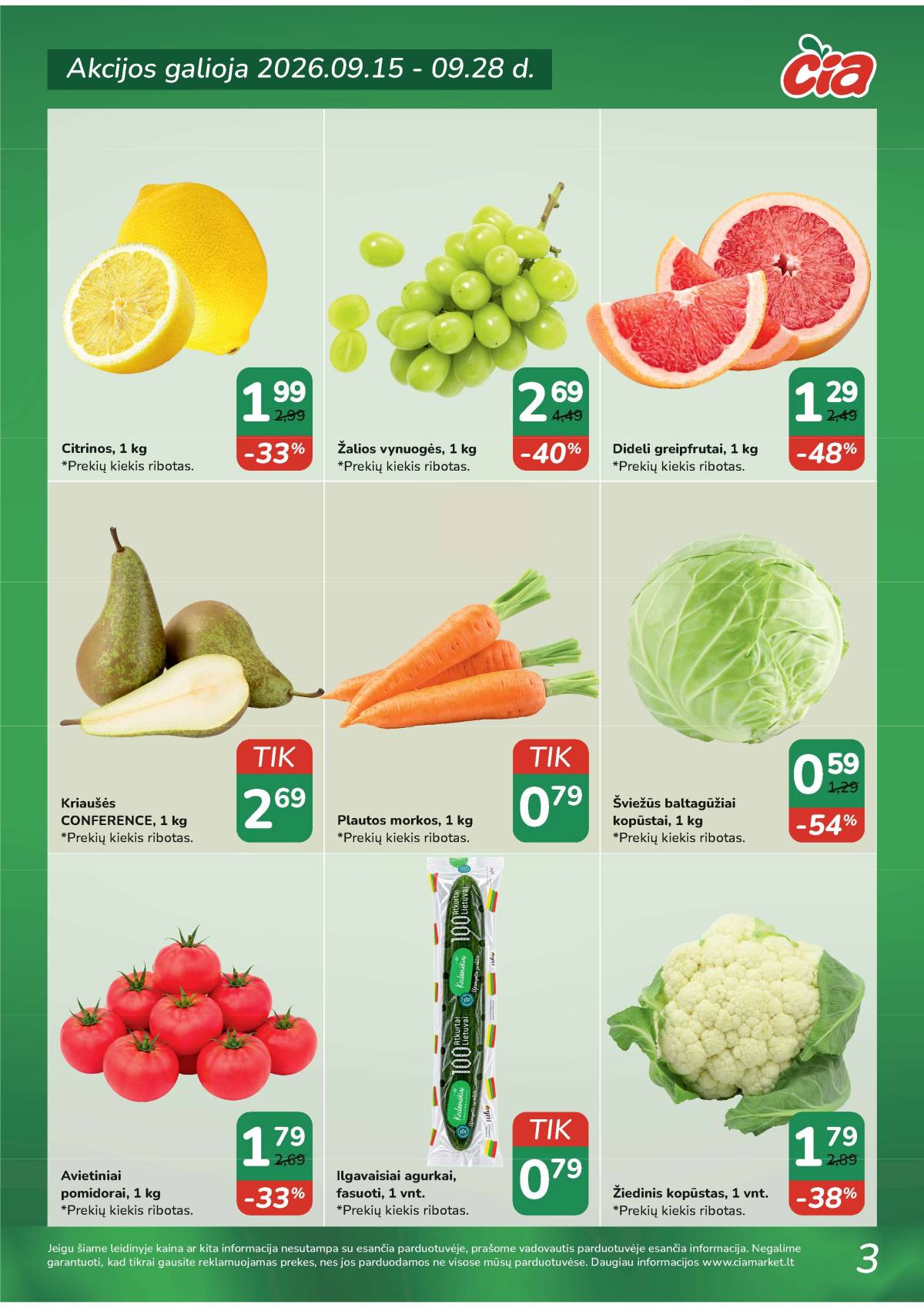 Čia Market - ČIA MARKET akcijų leidinys Nr. 19 (94) 3 puslapis