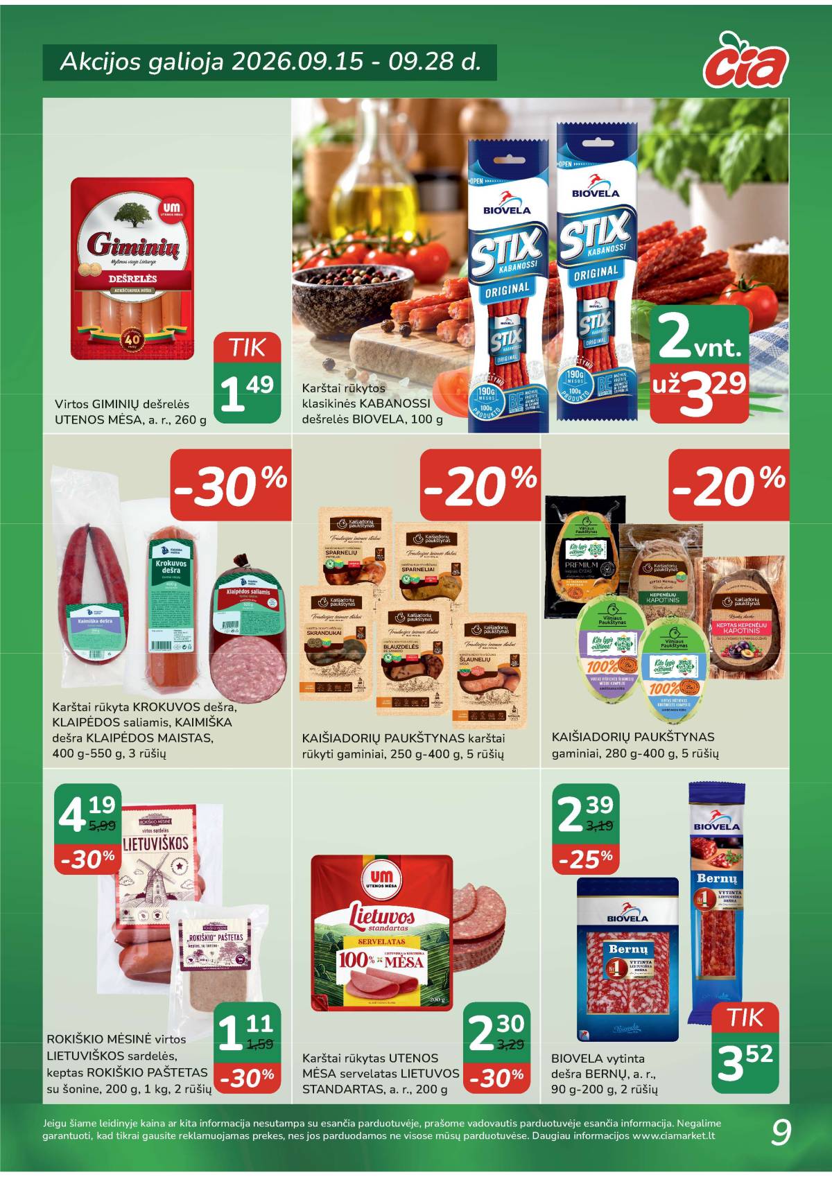 Čia Market - ČIA MARKET akcijų leidinys Nr. 19 (94) 9 puslapis