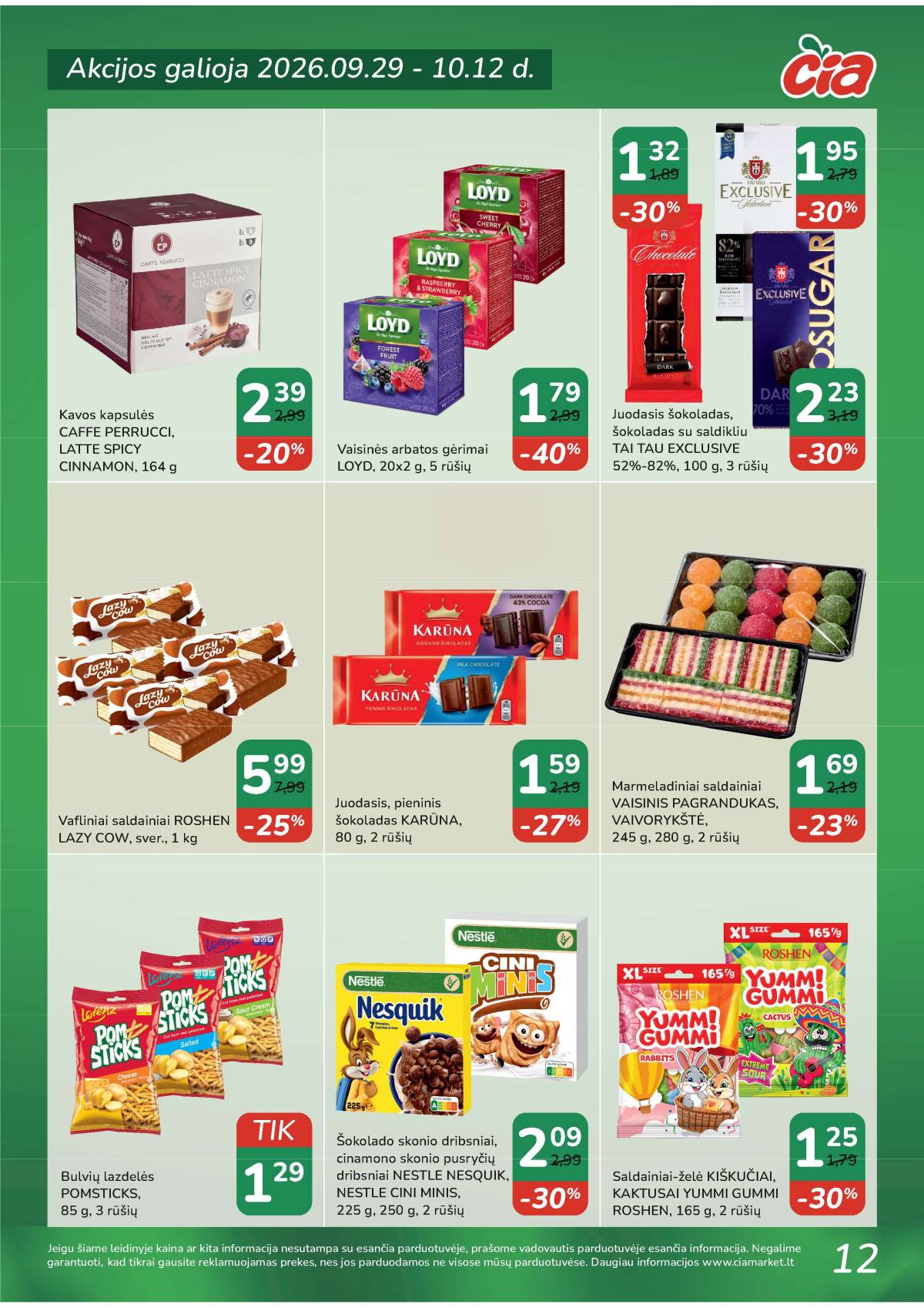 Čia Market - ČIA MARKET akcijų leidinys Nr. 20 (95) 12 puslapis